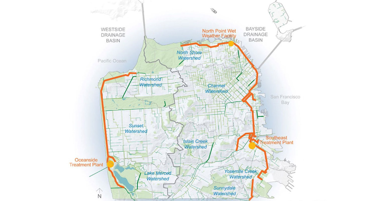 san francisco combined sewer system + watersheds