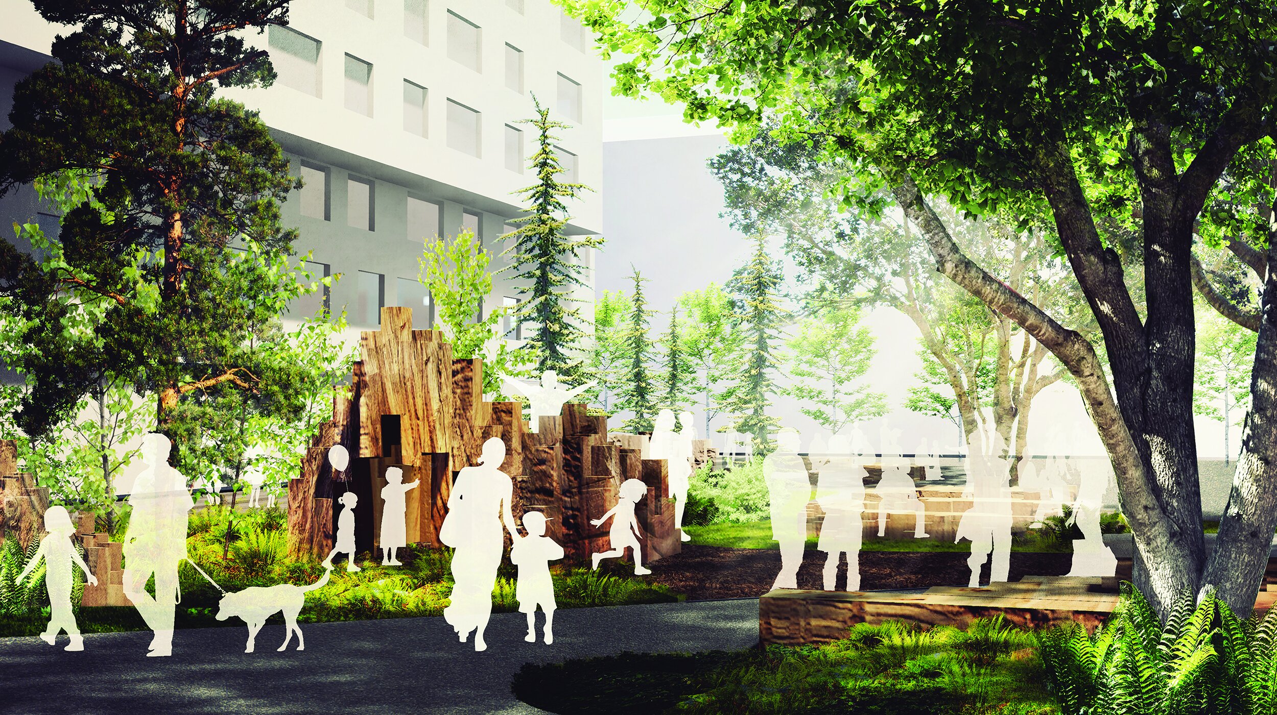 park forest playscape rendering