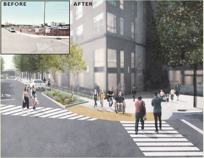 before + after conceptual rendering (edison way)