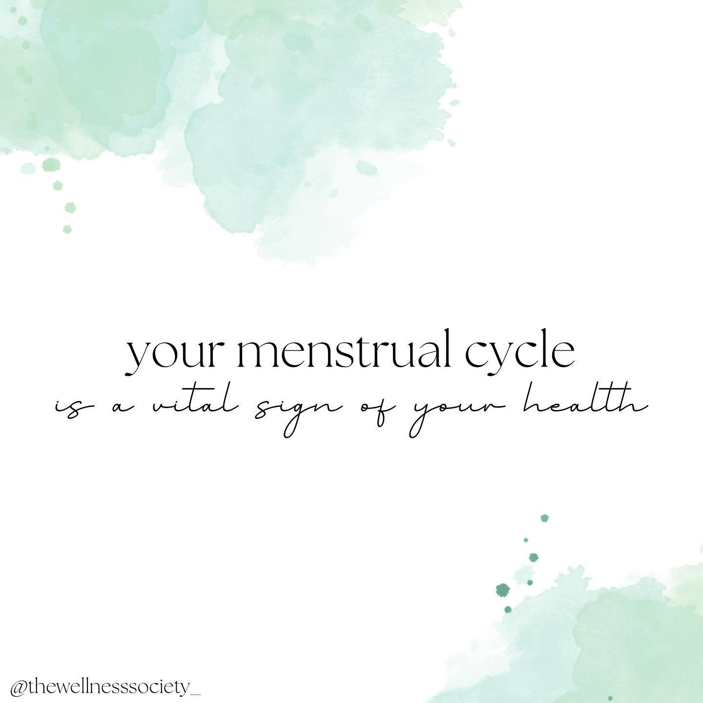Your menstrual cycle is a vital sign when it comes to assessing your overall health⚠️

Both the American Academy of Pediatrics and American College of Obstetricians and Gynecologists even say so🤓

So what does this mean exactly?

Well, just like the