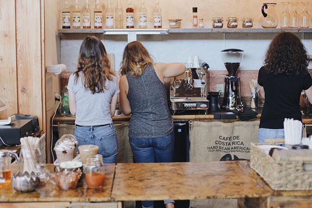 It&rsquo;s gonna be a scorcher today, friends! Come see the caffeine dream team, and we&rsquo;ll get you set up with something cold to get you through the day!! 🌞 #ironandclaycoffee