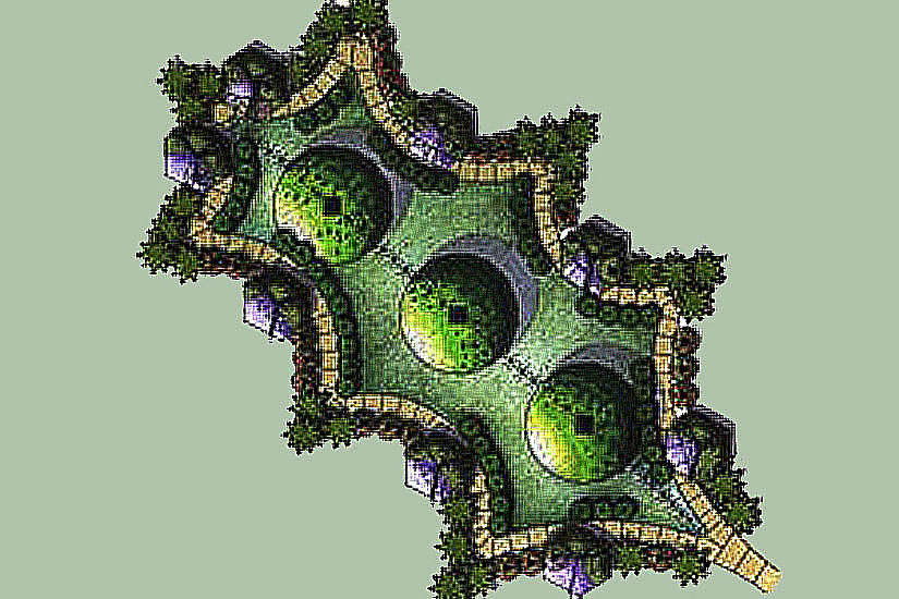 'The Leaf Walk' (University Class Project) landscape design in University Class Project