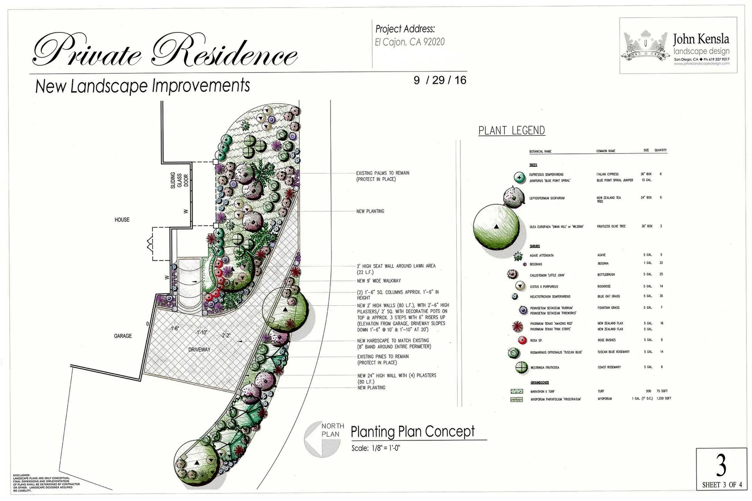 'The Greek Palace' in El Cajon landscape design in El Cajon, San Diego