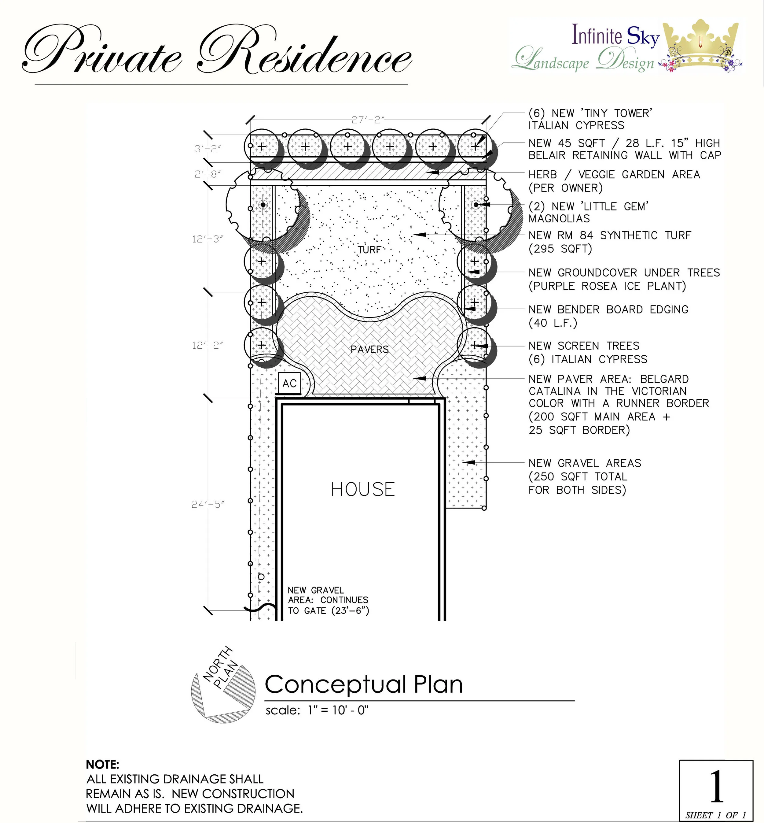 'Artistic Castle Garden' in Mira Mesa landscape design plan