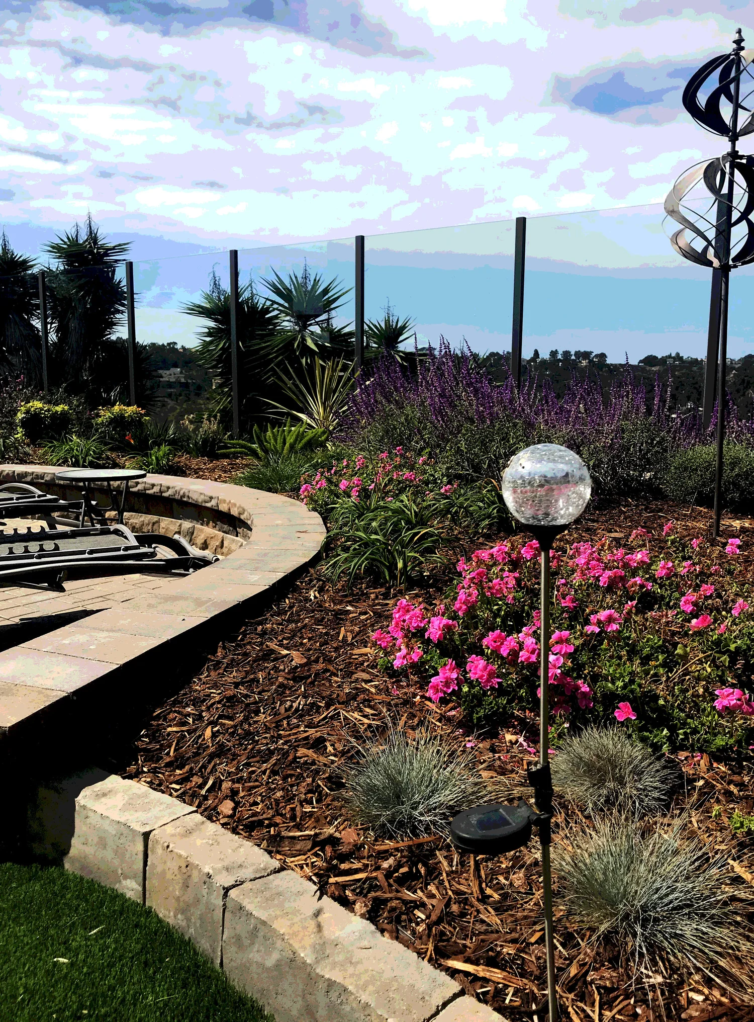 'The Curling Garden' in University City landscape design in University City, San Diego