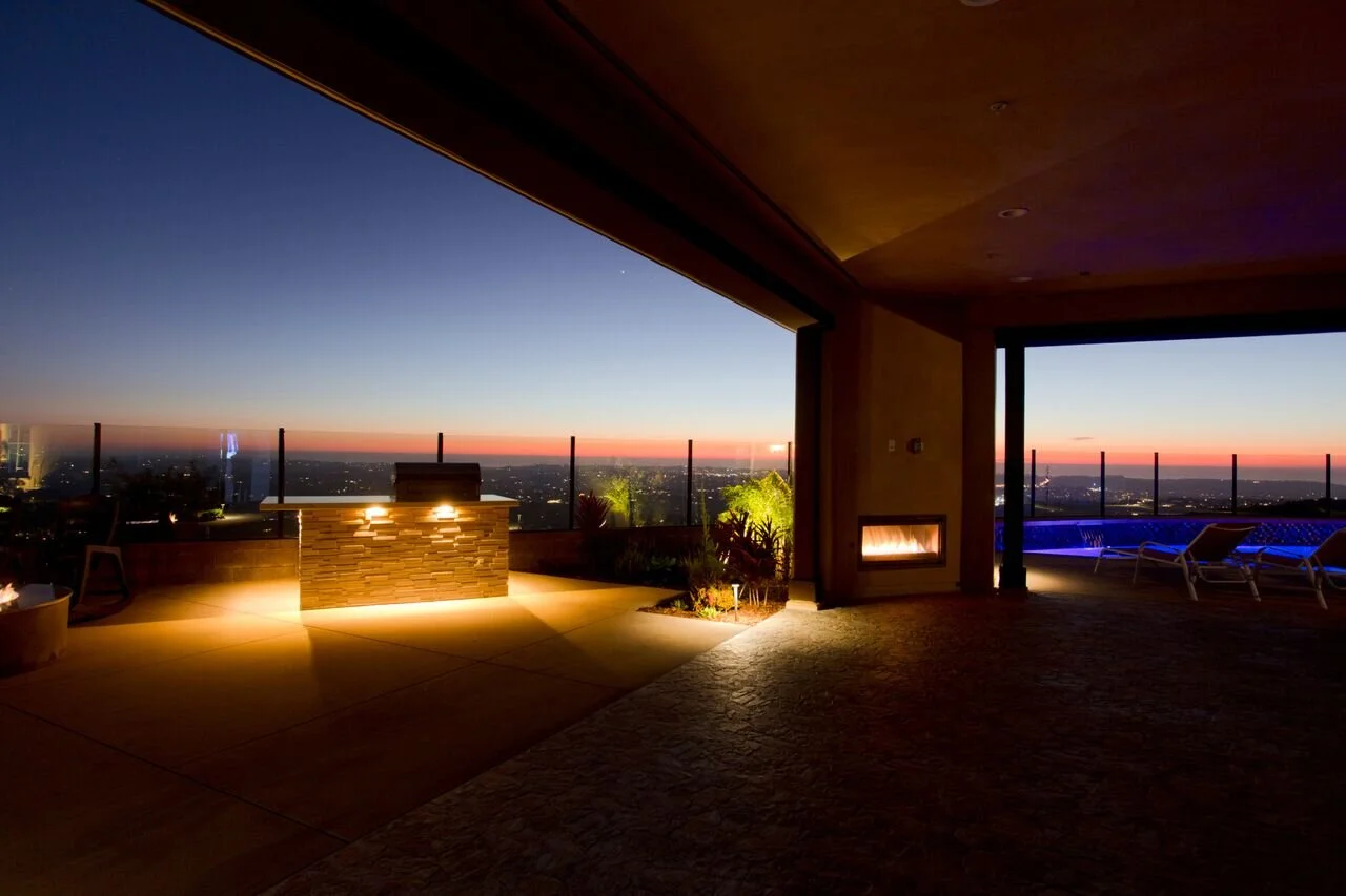 'Aquatic Sunset Panorama' in Encinitas landscape design in Encinitas, North County San Diego