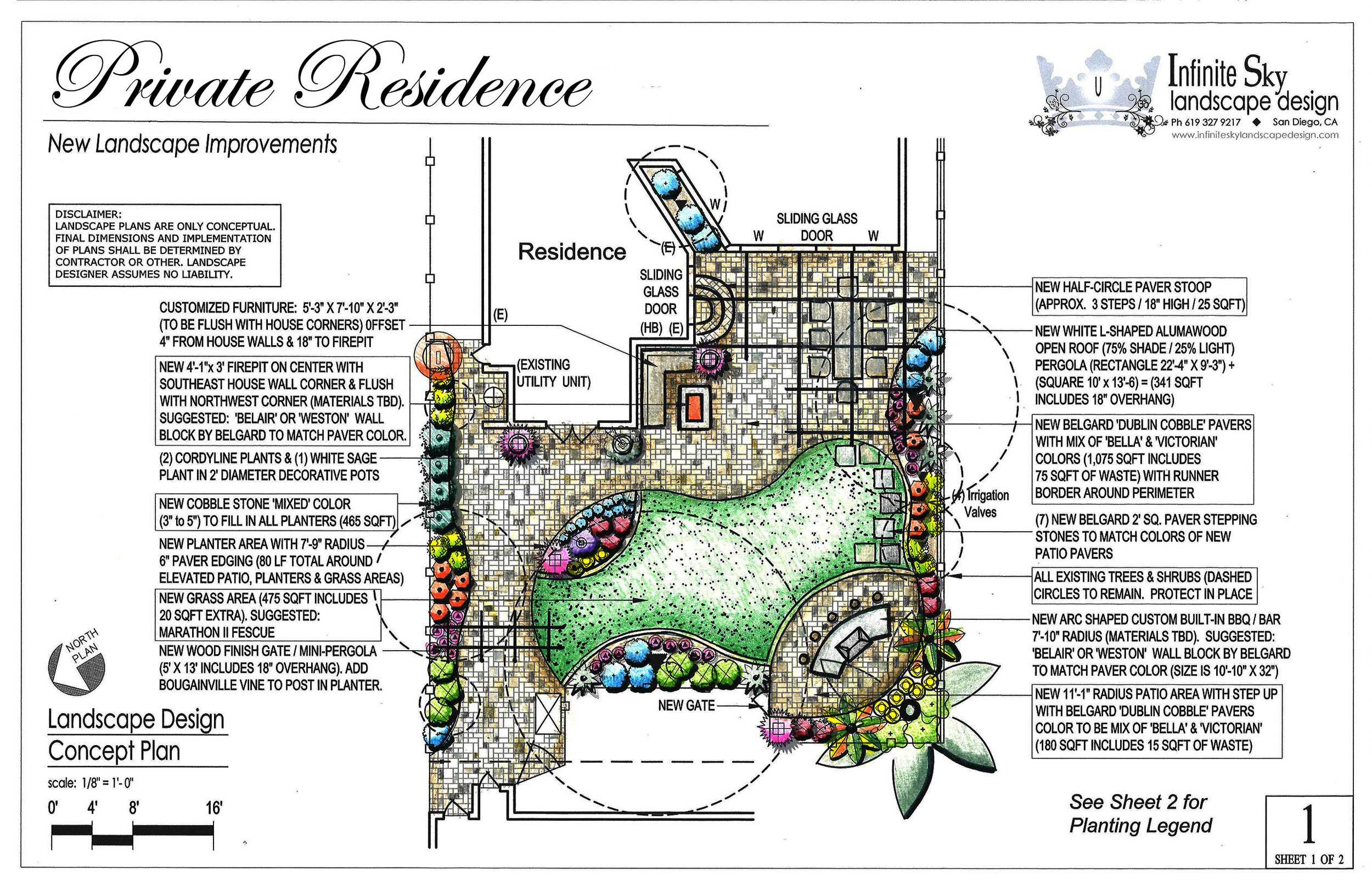 'California Dreamin' in Coronado landscape design plan