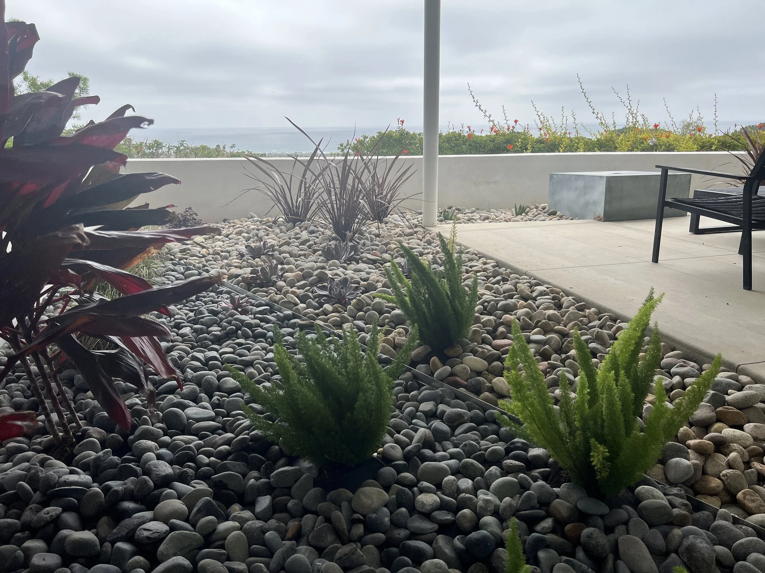 'Pythagorean Tones' in Del Mar installed landscape - Del Mar, San Diego