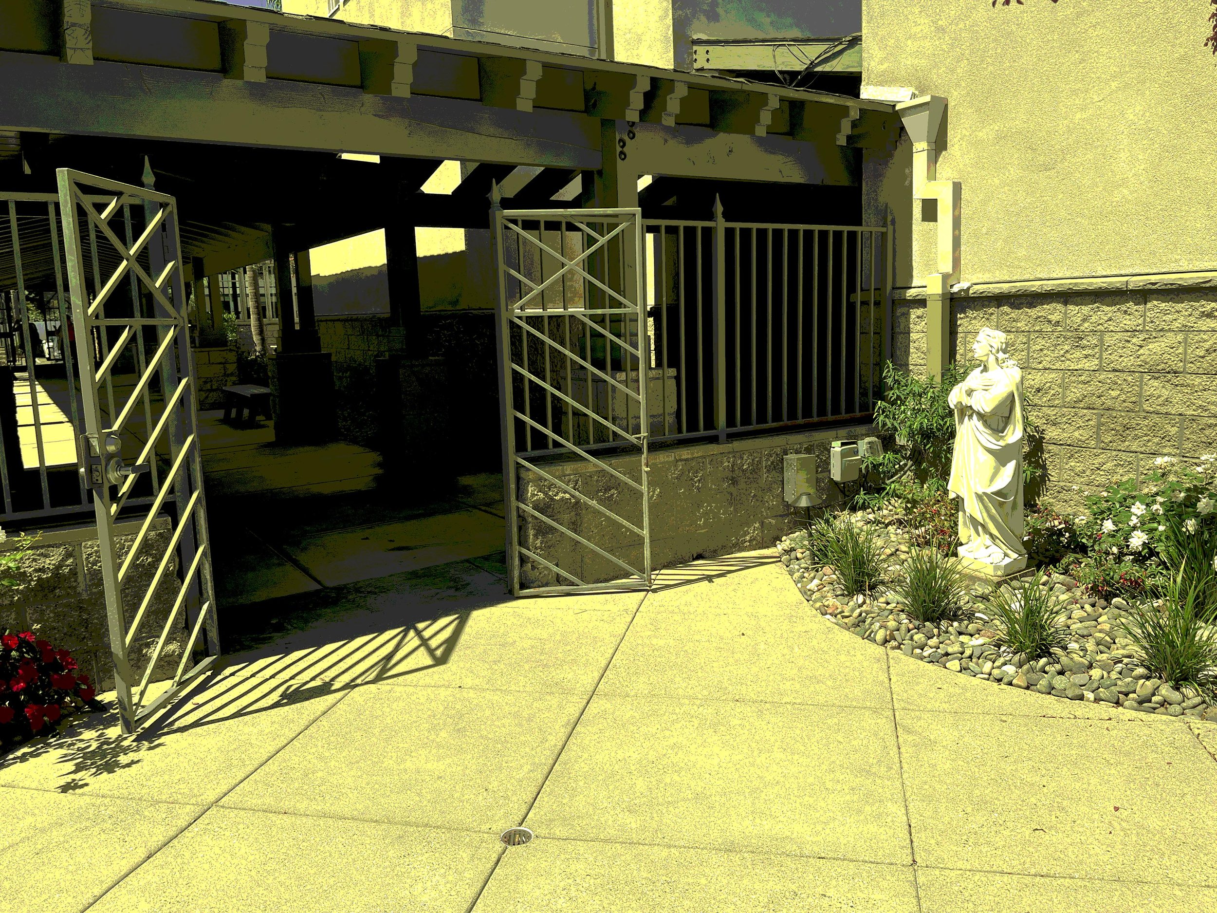 St. John's Episcopal Church: Memorial Garden installed landscape - Chula Vista, San Diego