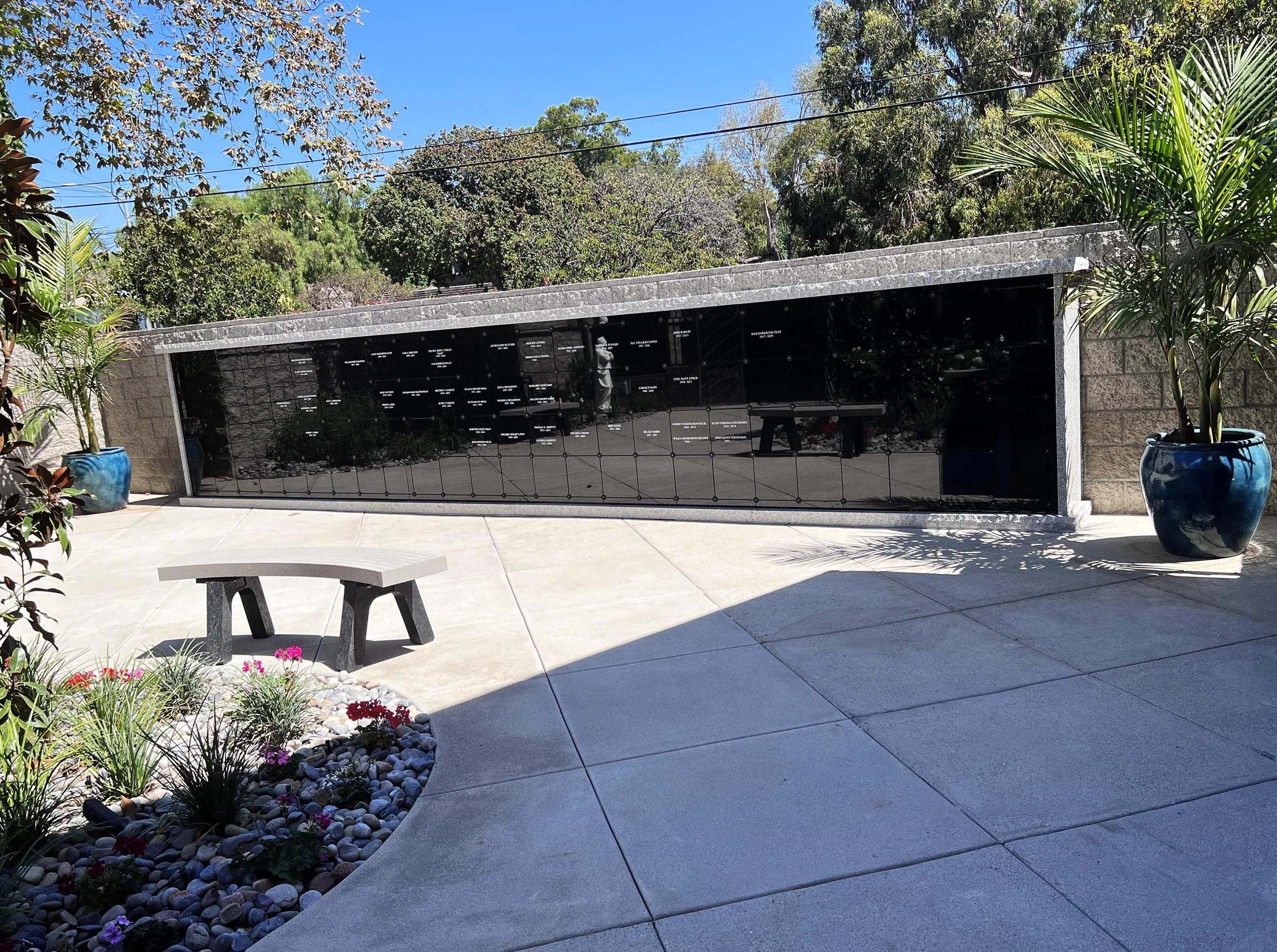 St. John's Episcopal Church: Memorial Garden installed landscape - Chula Vista, San Diego