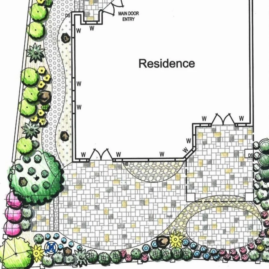'Unraveling Time' in Del Mar landscape design in Del Mar, San Diego