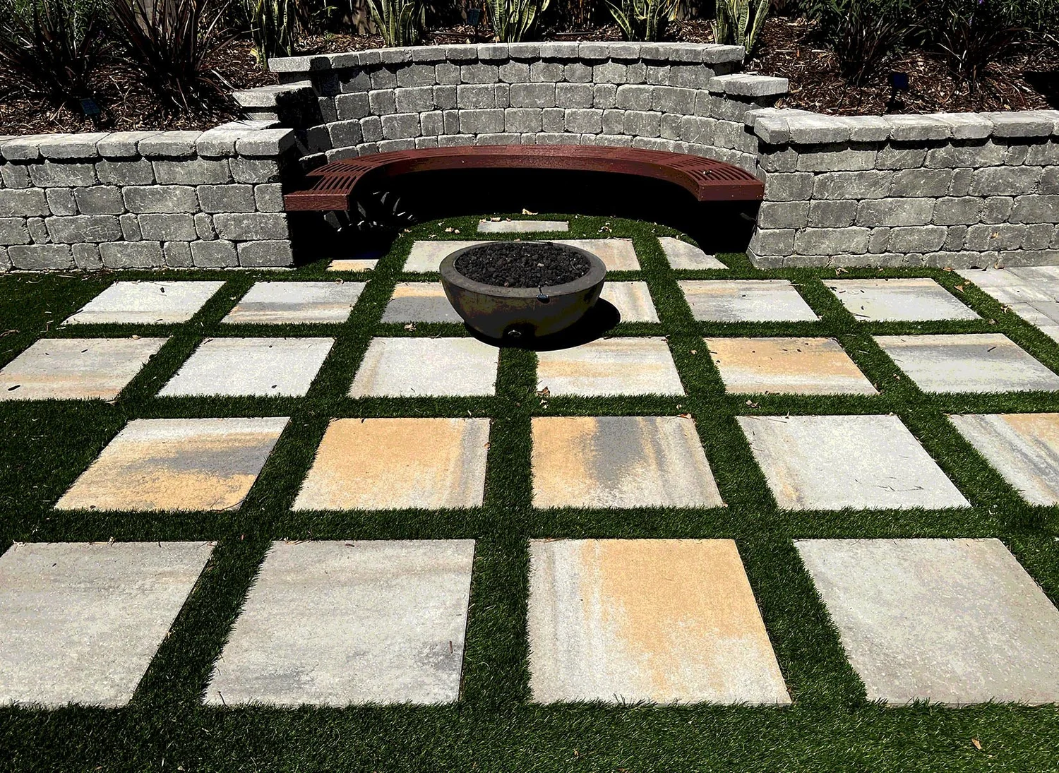 'Crescent Moon Fire' in Poway landscape design in Poway, San Diego