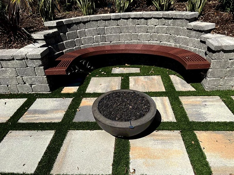 'Crescent Moon Fire' in Poway installed landscape - Poway, San Diego