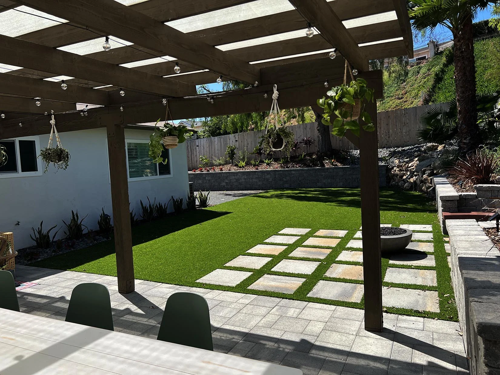'Crescent Moon Fire' in Poway installed landscape - Poway, San Diego
