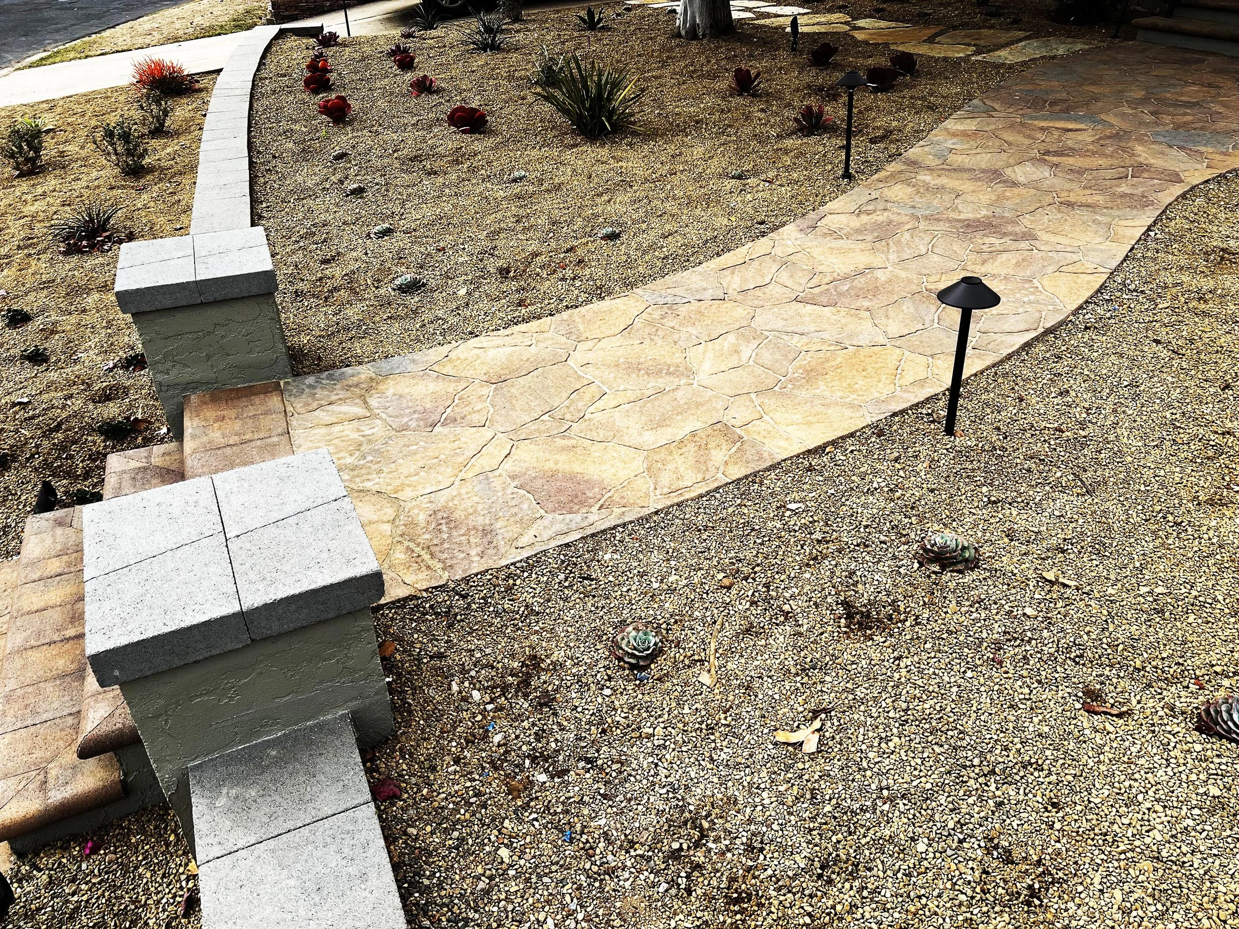 'Stone Sanctuary' in La Mesa installed landscape - La Mesa, San Diego