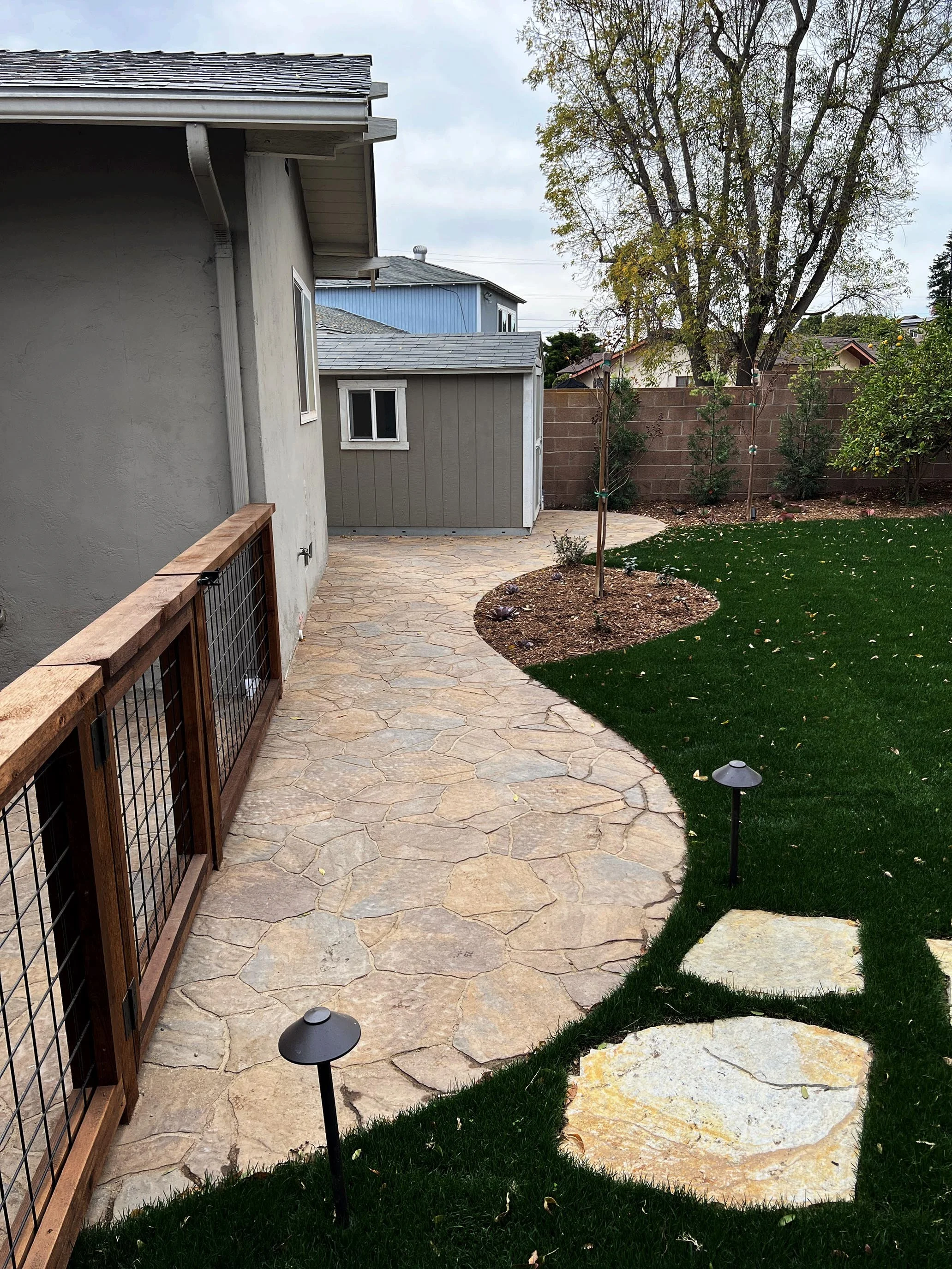 'Stone Sanctuary' in La Mesa installed landscape - La Mesa, San Diego