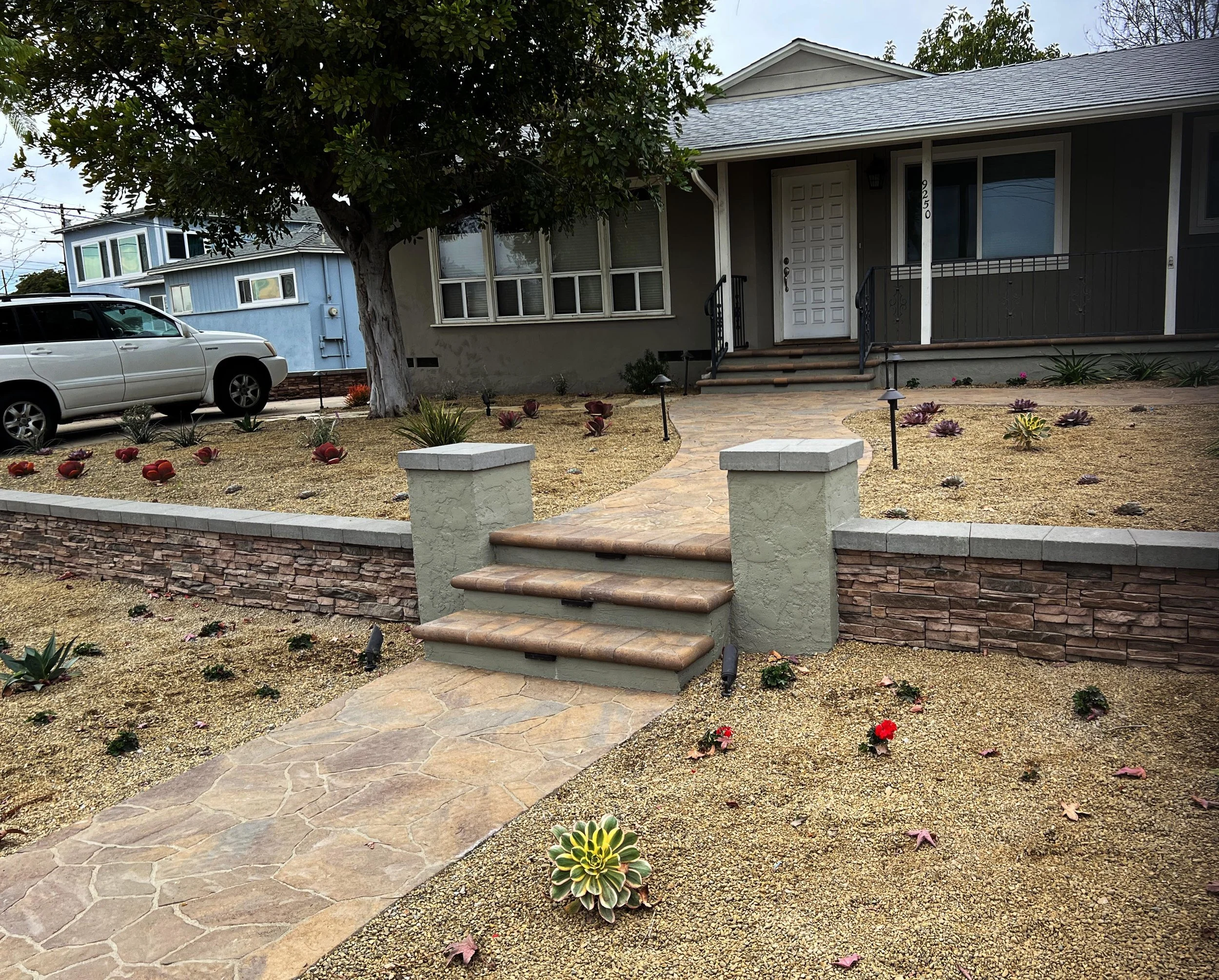 'Stone Sanctuary' in La Mesa installed landscape - La Mesa, San Diego