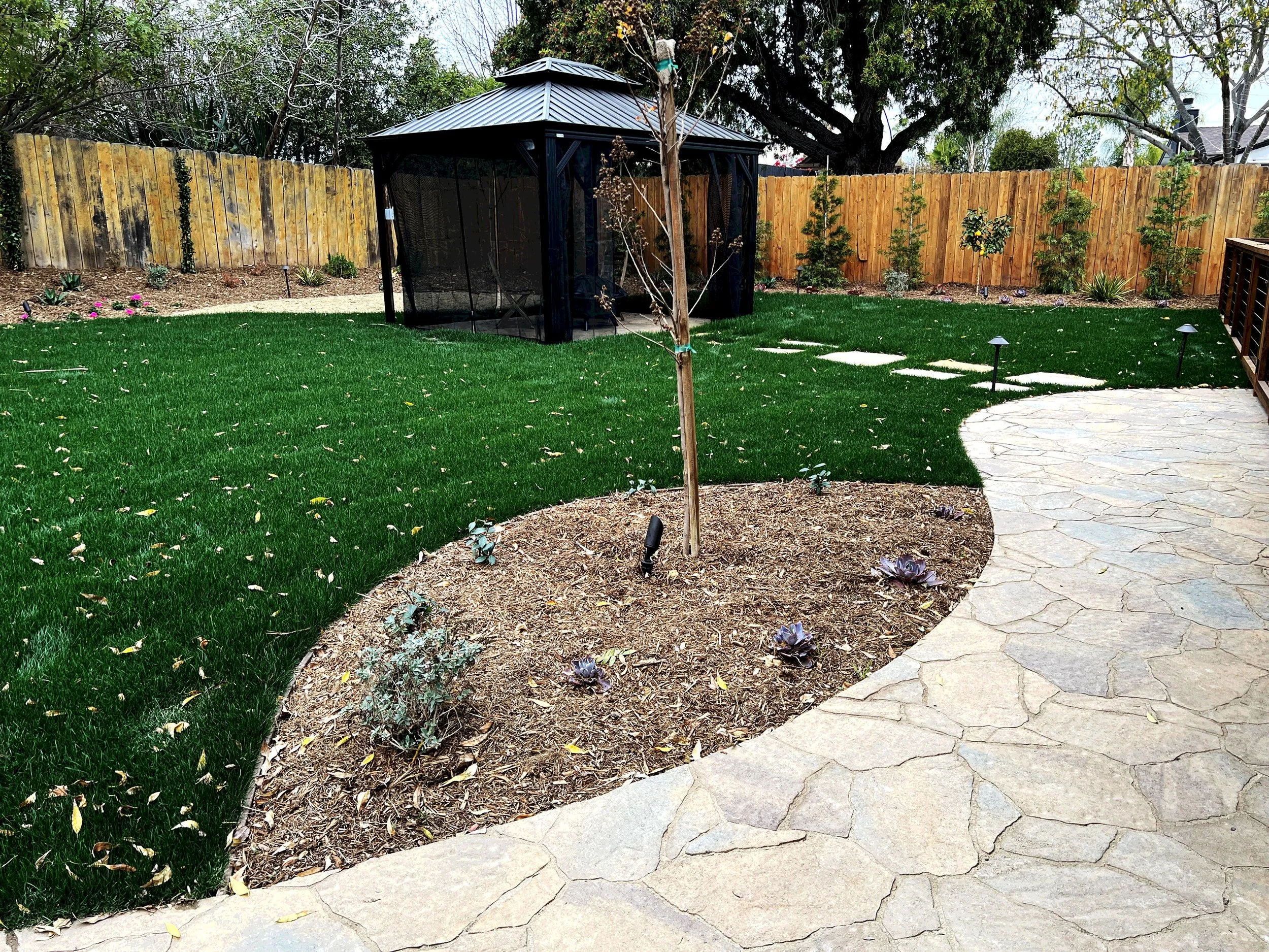 'Stone Sanctuary' in La Mesa installed landscape - La Mesa, San Diego