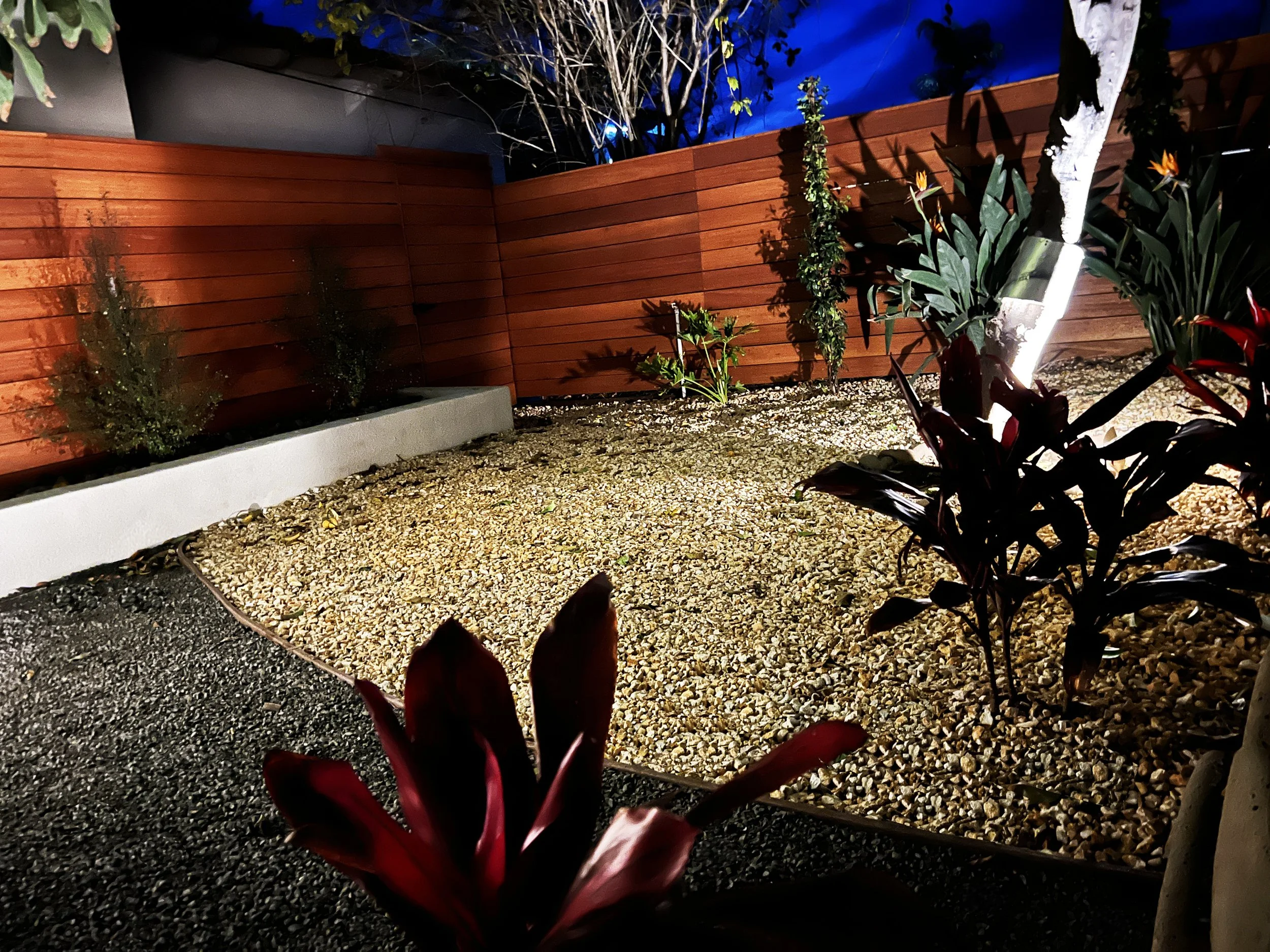 'Stairwaves of Light' in Point Loma installed landscape - Point Loma, San Diego