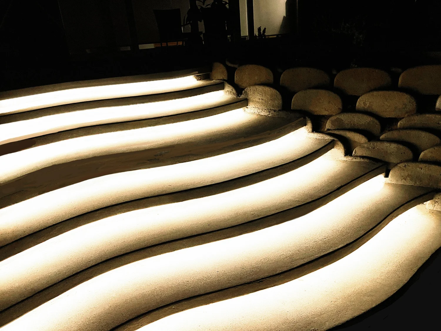'Stairwaves of Light' in Point Loma landscape design in Point Loma, San Diego