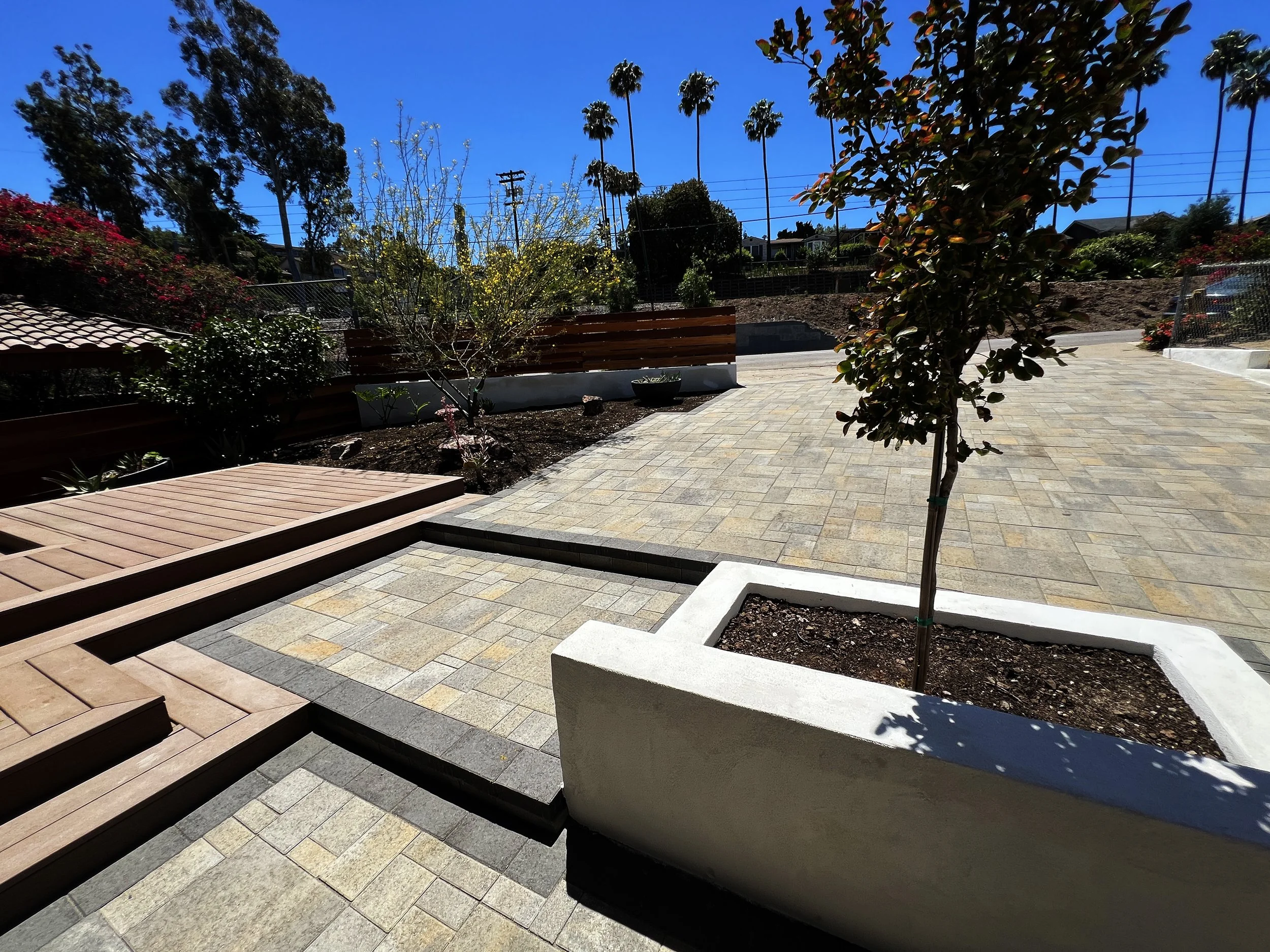 'Yellow Sudoku' in La Mesa installed landscape - La Mesa, San Diego