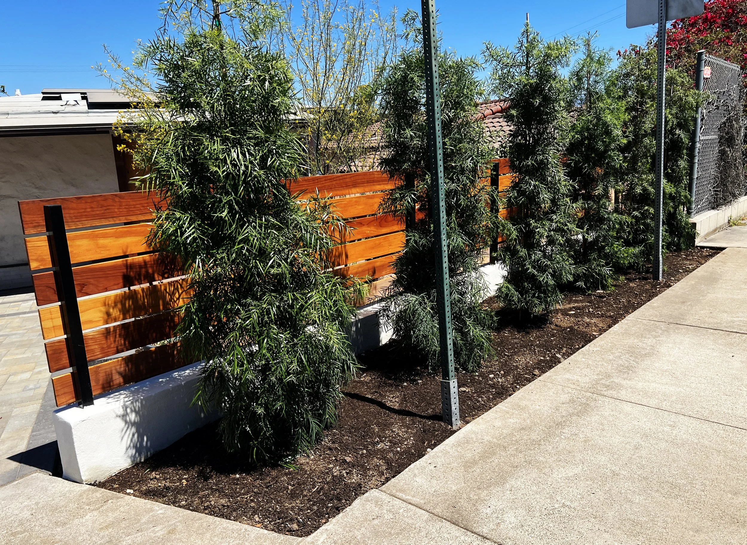'Yellow Sudoku' in La Mesa installed landscape - La Mesa, San Diego