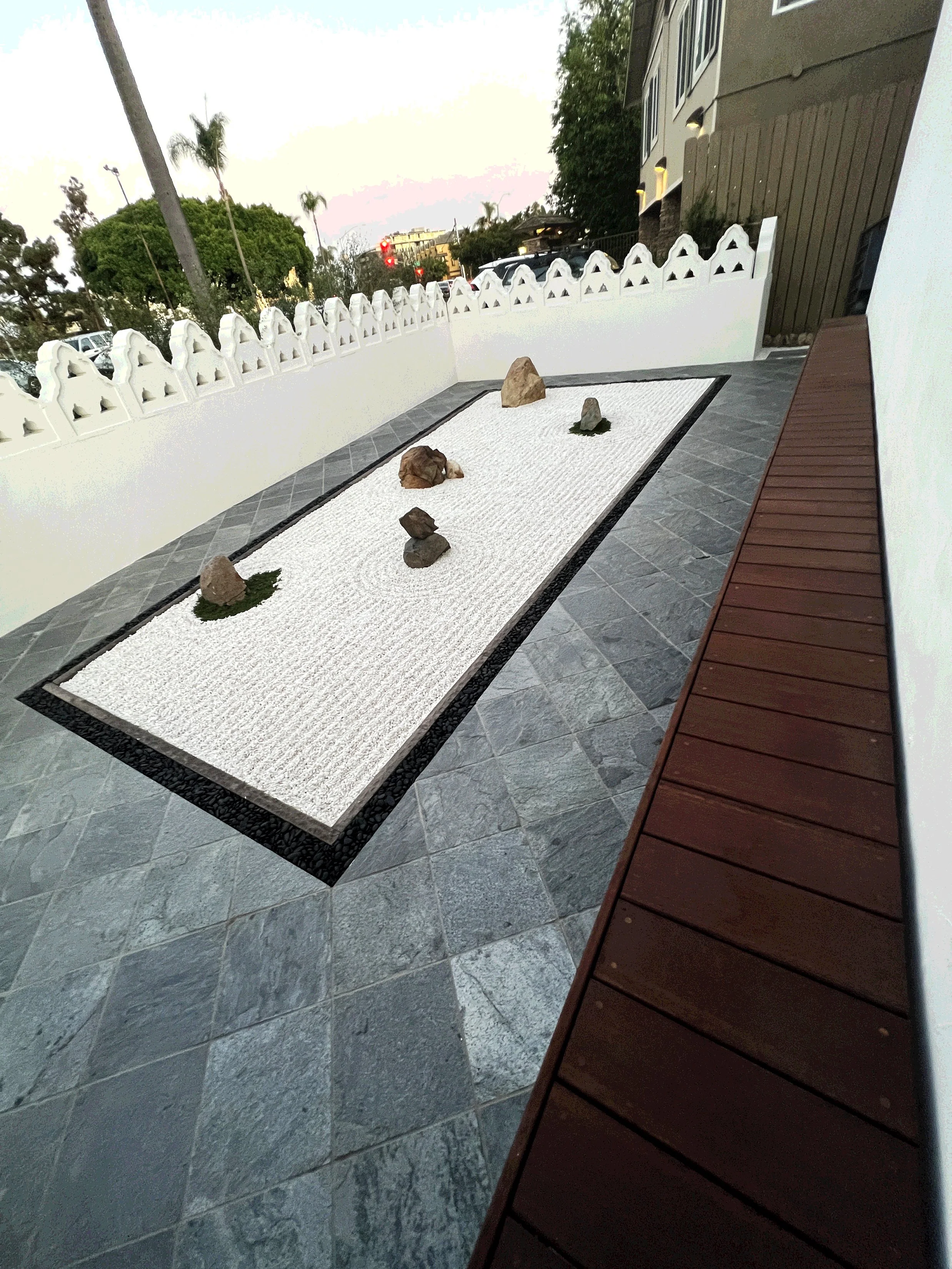'Buddhist Temple ~ Zen Garden' in North Park installed landscape - North Park, San Diego