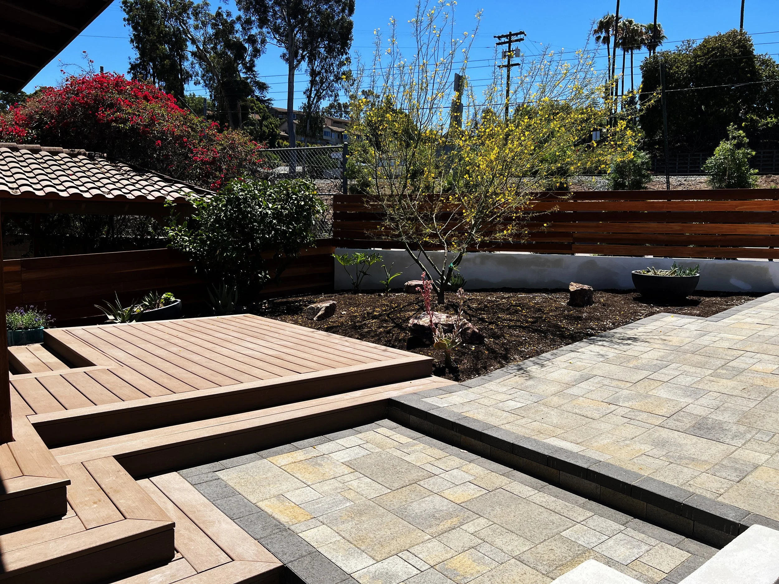 'Yellow Sudoku' in La Mesa installed landscape - La Mesa, San Diego