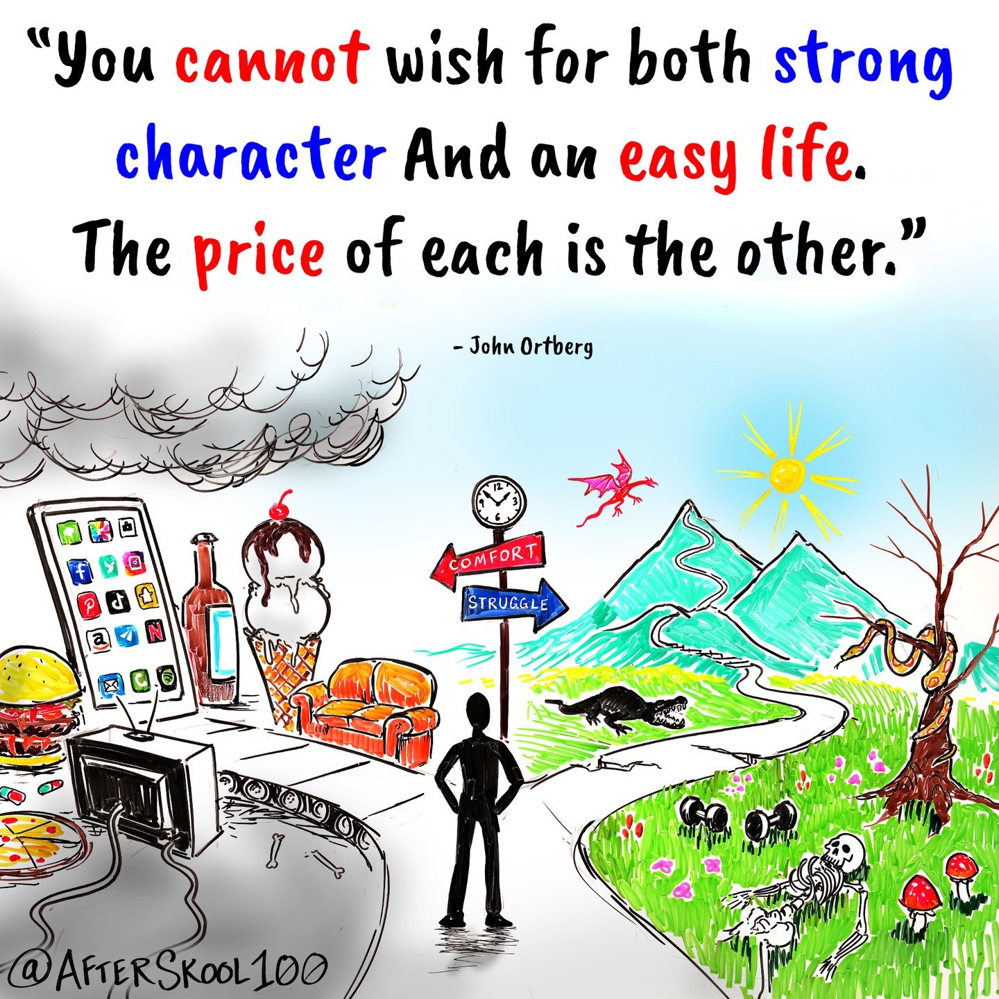 The reward for our struggles is not what we get, but who we become.