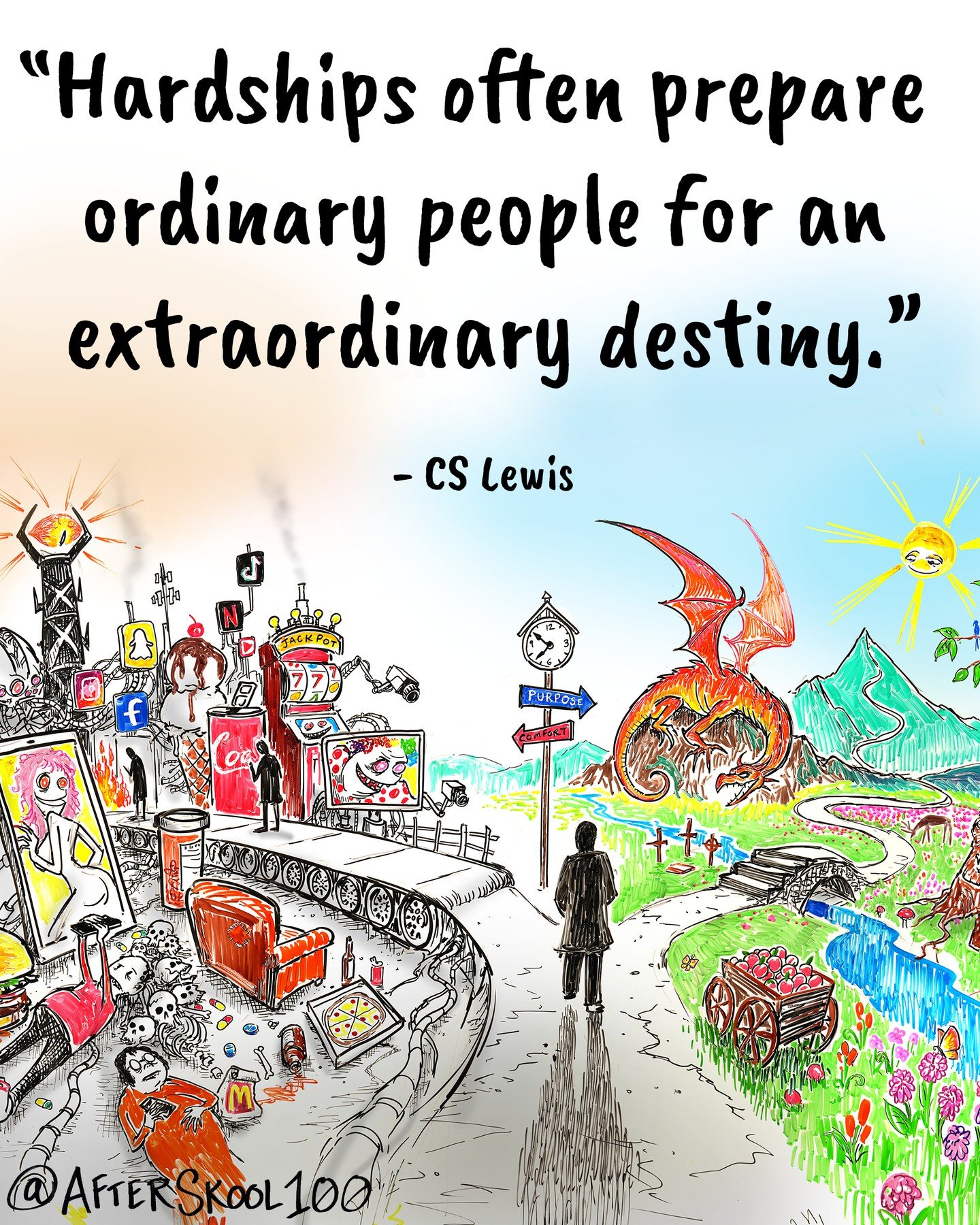 The more adversity you face, the more meaningful your life will be. Much of the adversity we encounter feels like it's happening TO us, but if we shift our perspective, we can understand that it's happening FOR us. Might as well face adversity volunt