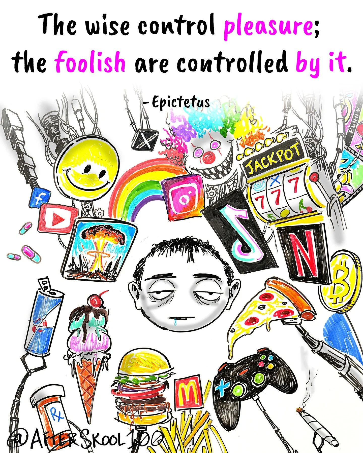 &ldquo;Many a man thinks he is buying pleasure, when he is really selling himself to it." ― Benjamin Franklin