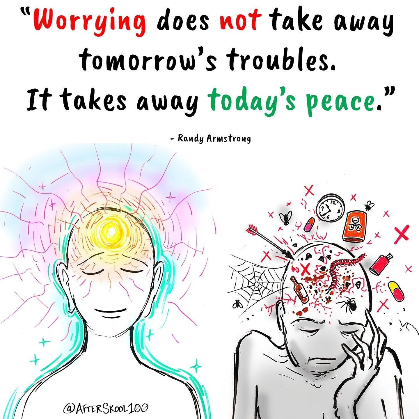 "No amount of anxiety makes any difference to anything that is going to happen." - Alan Watts⁠
⁠
"Worrying is like paying a debt you don't owe." - Mark Twain⁠
⁠
&ldquo;Today I escaped anxiety. Or no, I discarded it, because it was