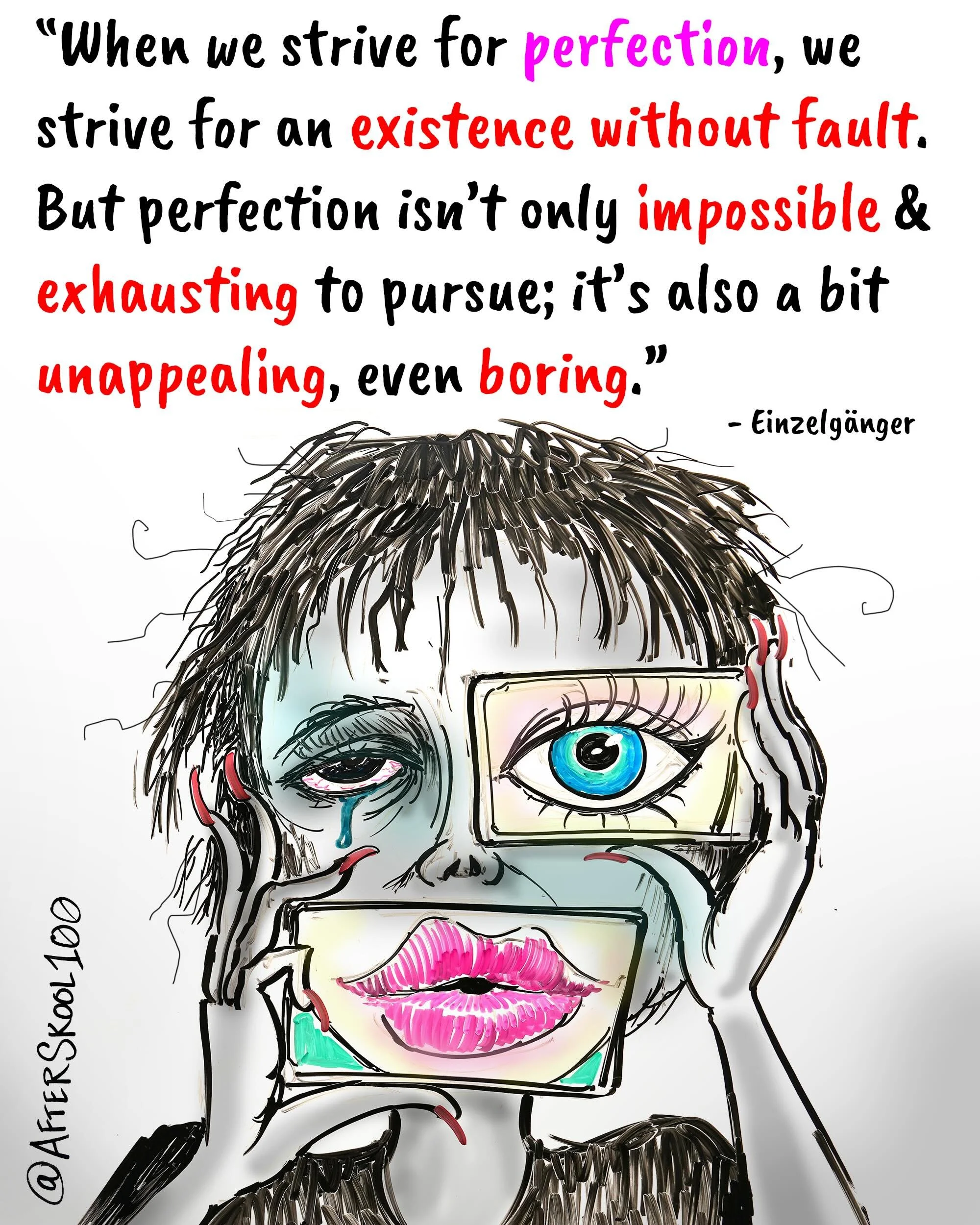 New animation on the Japanese philosophy of Wabi-sabi, the art of perfect imperfection. This is a collab between @einzelganger.philosophy and @afterskool100 . Perfection is not only unattainable, it&rsquo;s also boring. Look at all the AI art, writin