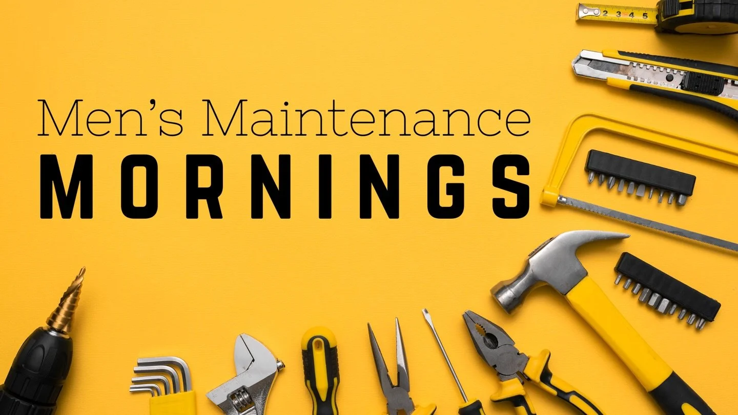 Join us for Men&rsquo;s Maintenance Mornings
🗓 This Saturday
⏰ 8:30 AM

We&rsquo;ve got projects ready and could use your help. Come serve, connect, and make a difference.
Coffee + breakfast provided. Let&rsquo;s get to work 💪

&ldquo;For I am amon