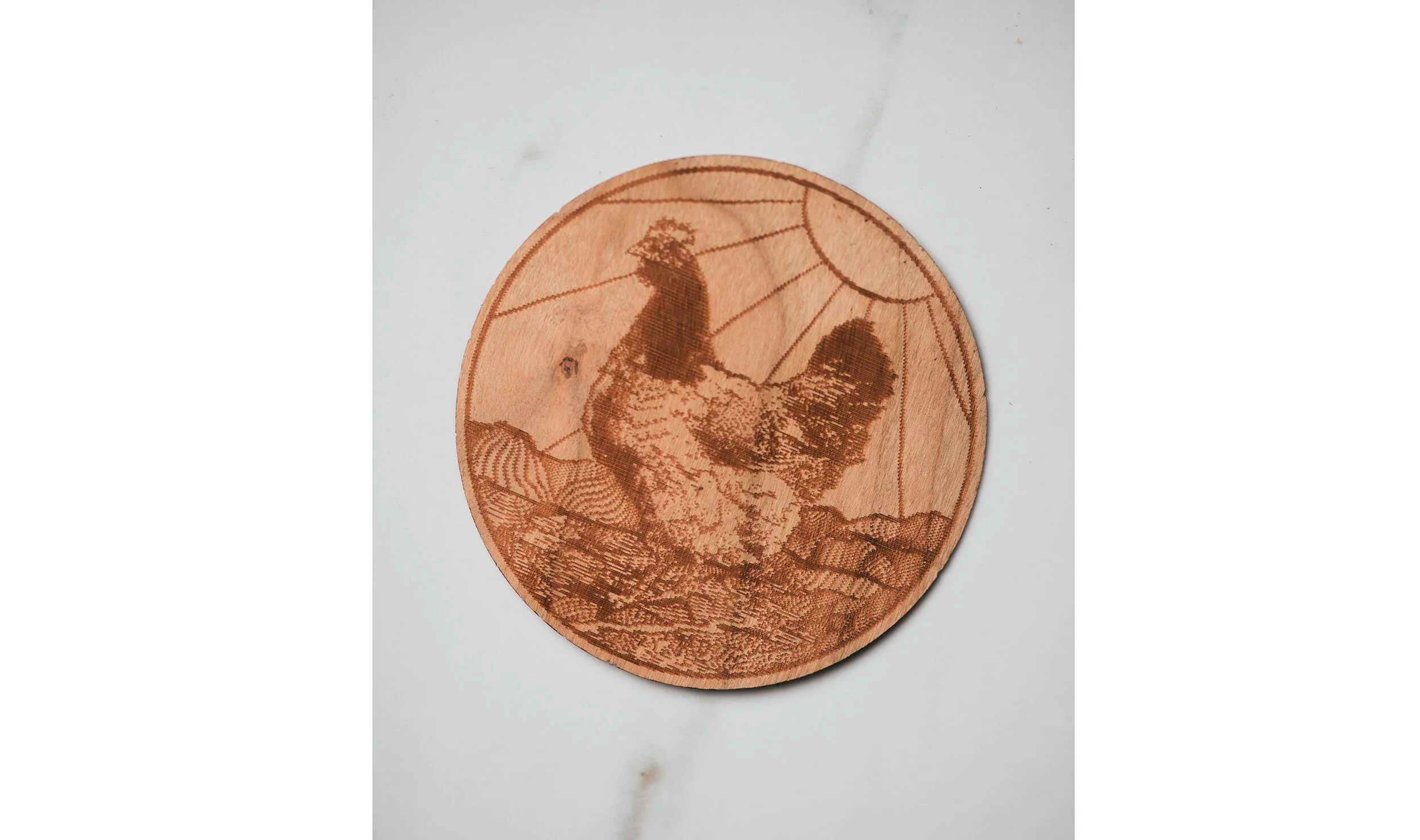 Chicken Wooden Sticker