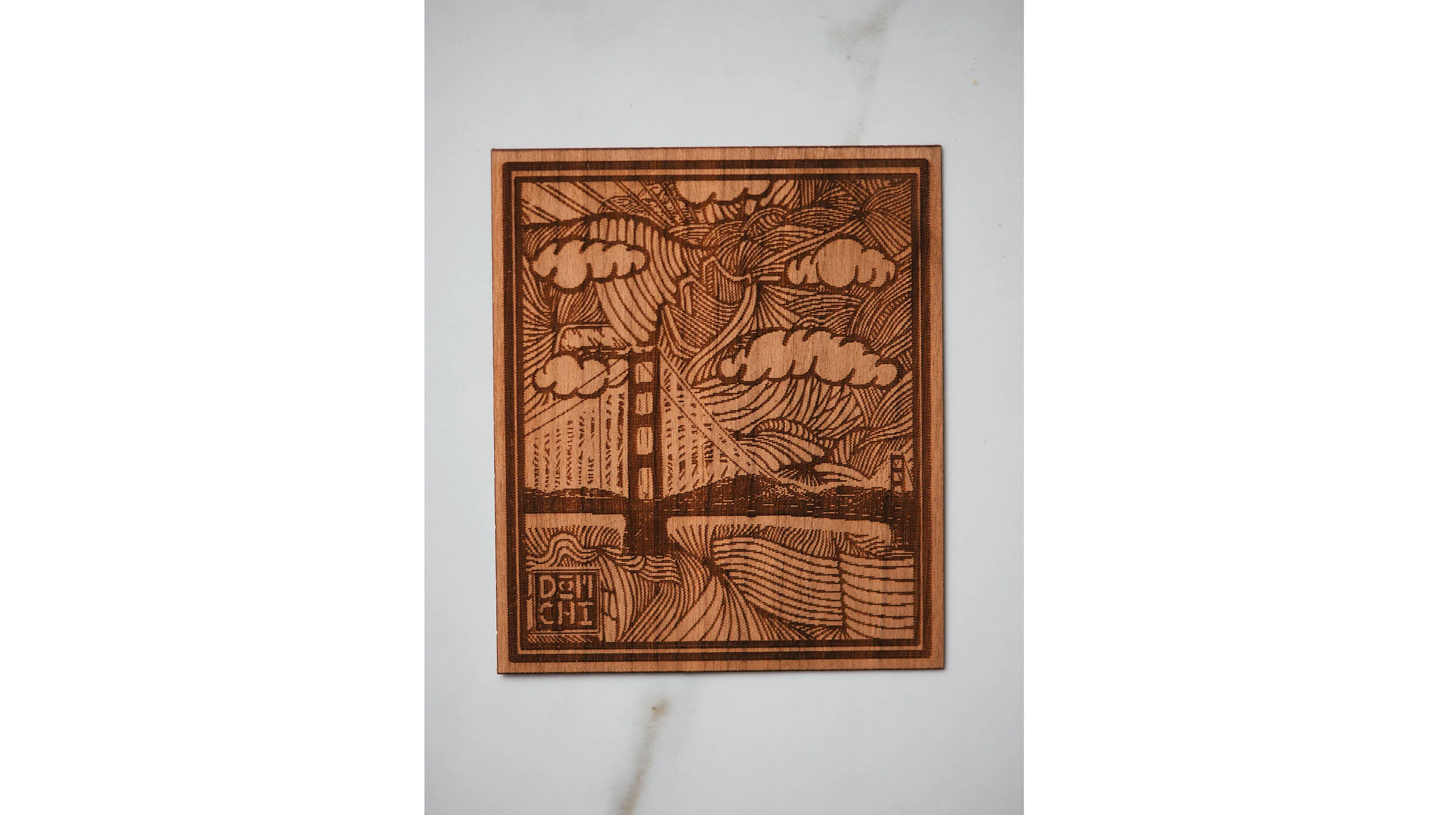 Golden Gate Wooden Sticker