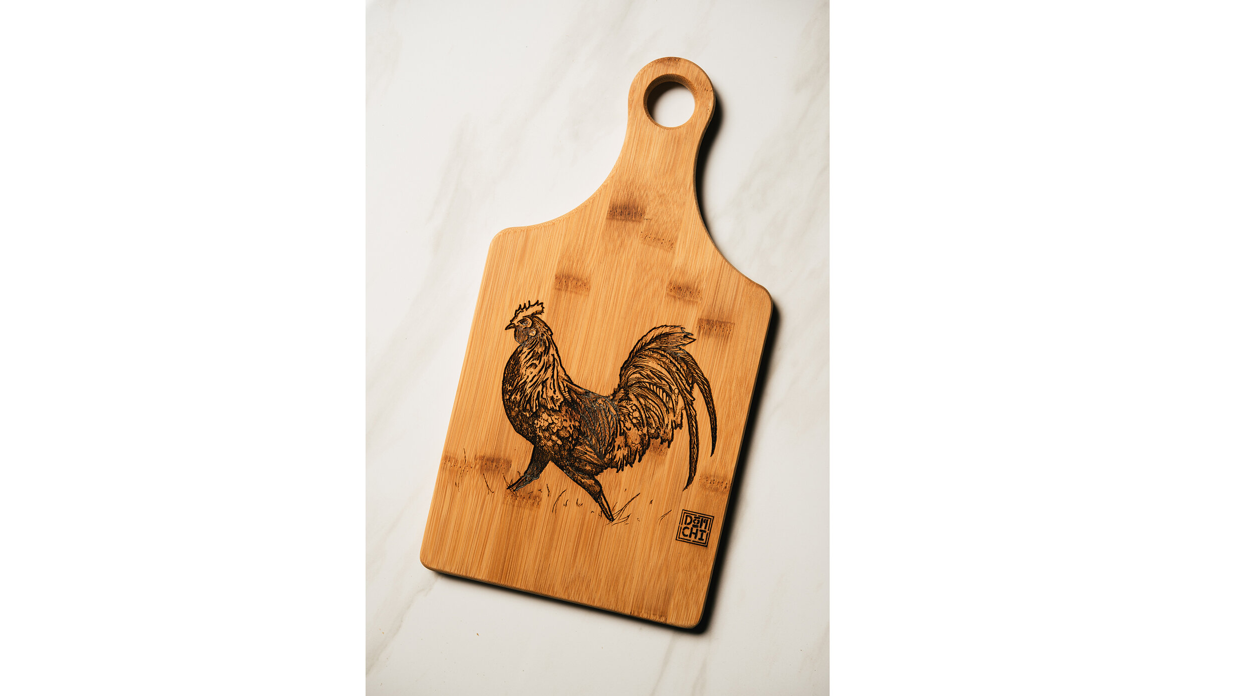 Rooster Bamboo Cutting Board — Dom Chi Designs