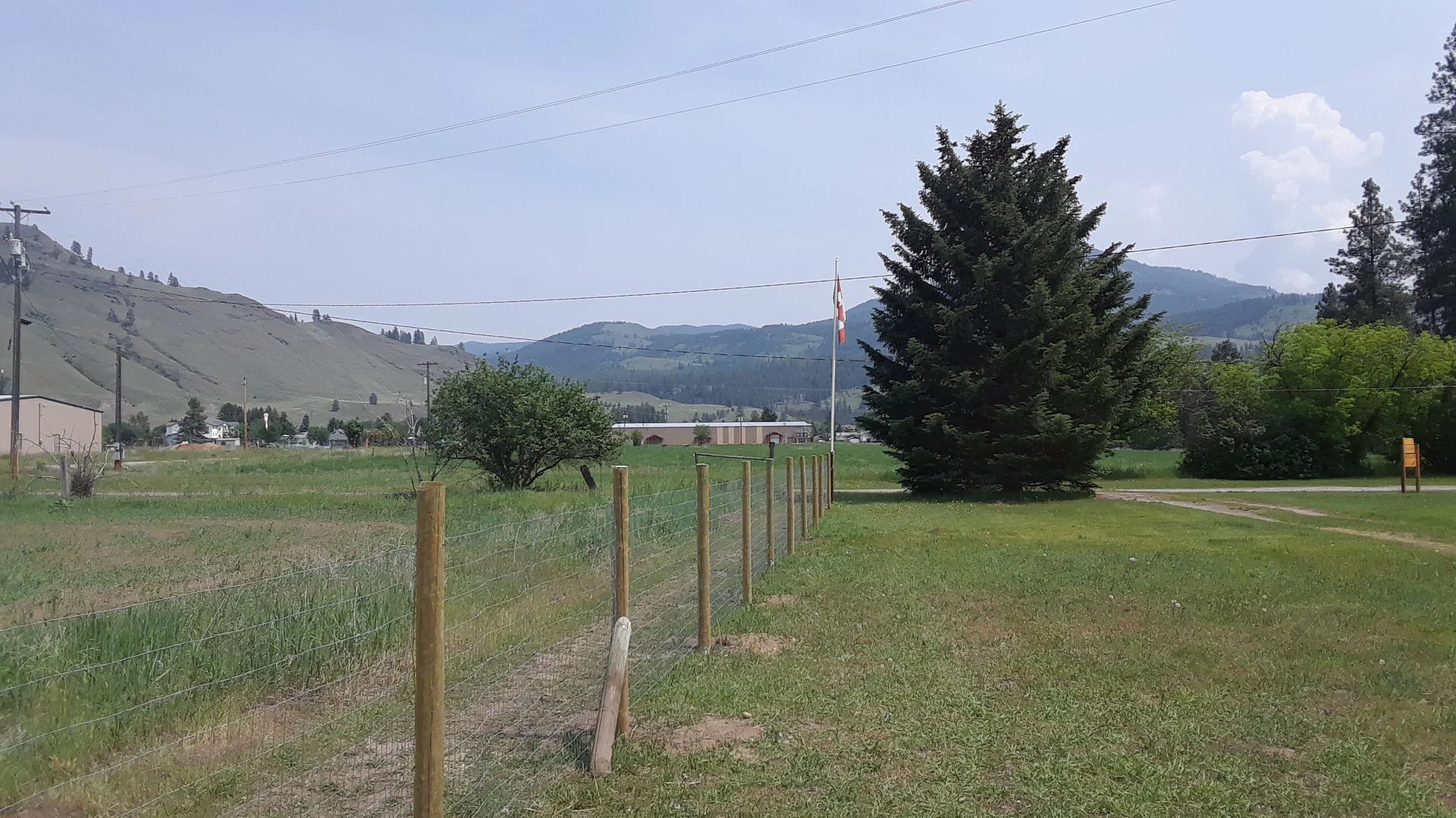 River Walk Trail fencing looking East.