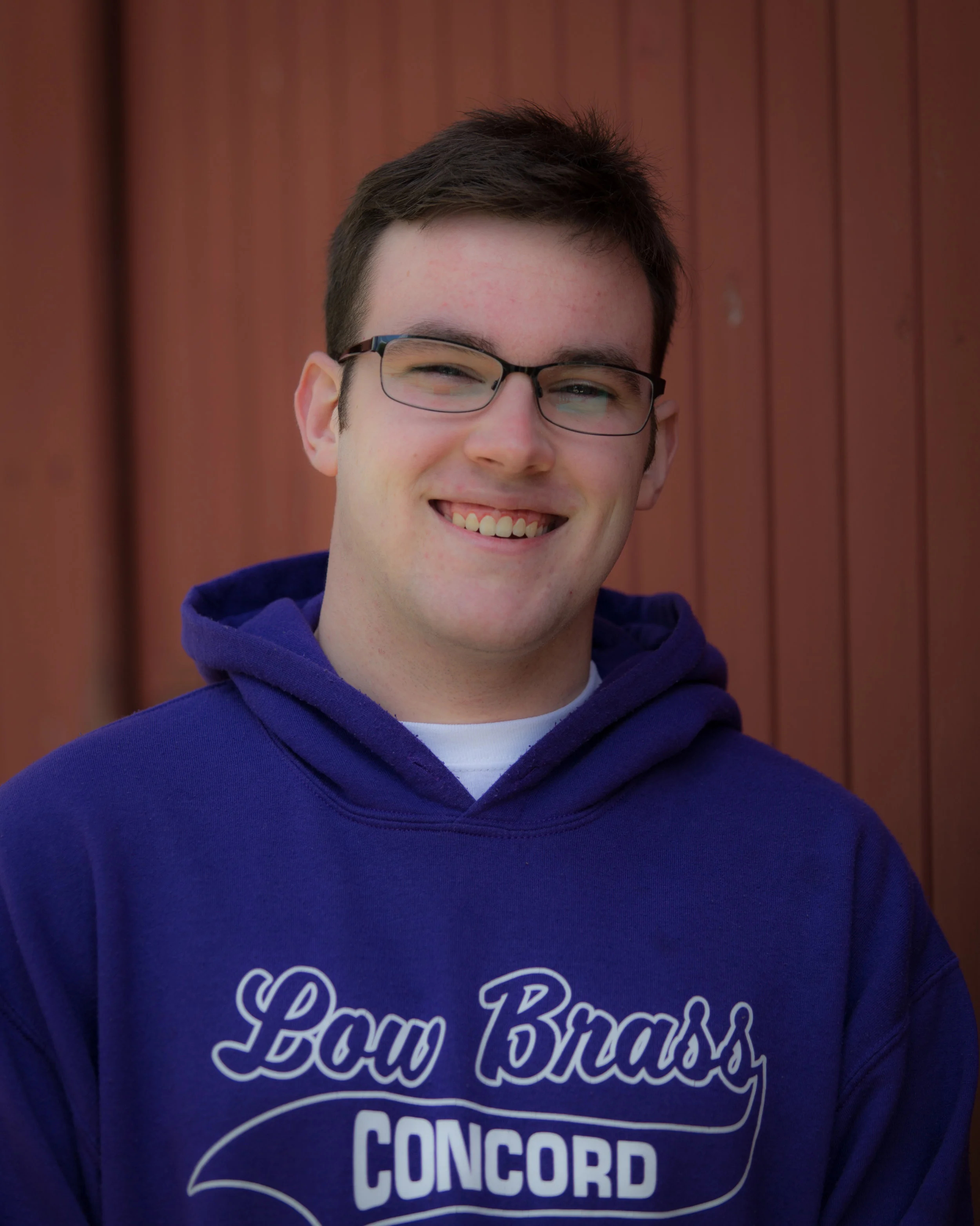Jake in band hoodie