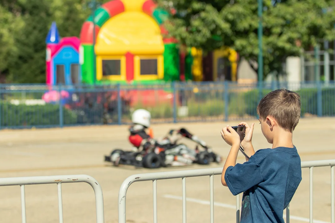Dominic taking some photos at the 2019 Elkhart Grand Prix today
