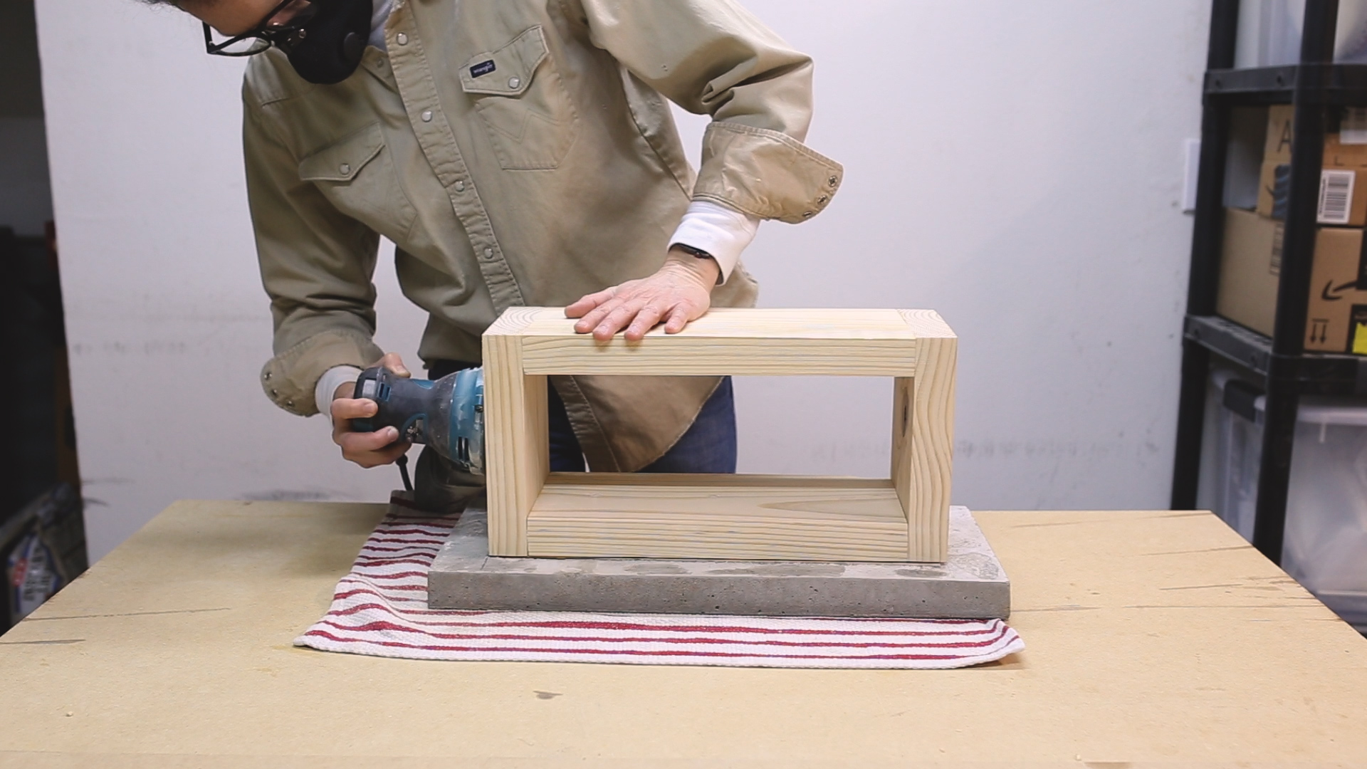 DIY Dog Bowl Stand  Concrete & Wood — MAKER GRAY