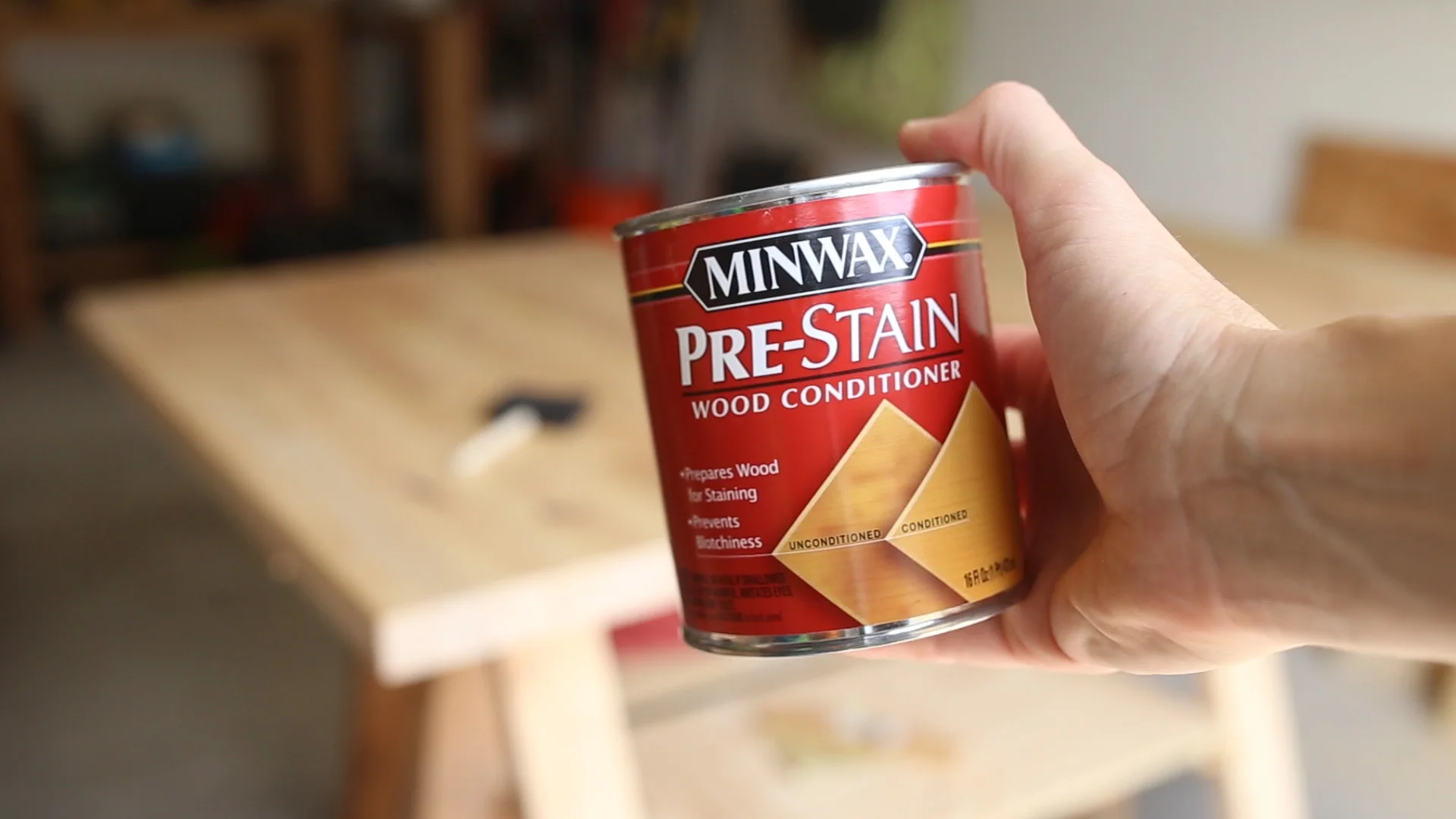 Before I stain wood, I use a wood conditioner. This helps to even out the color and create a much more even stain coat.