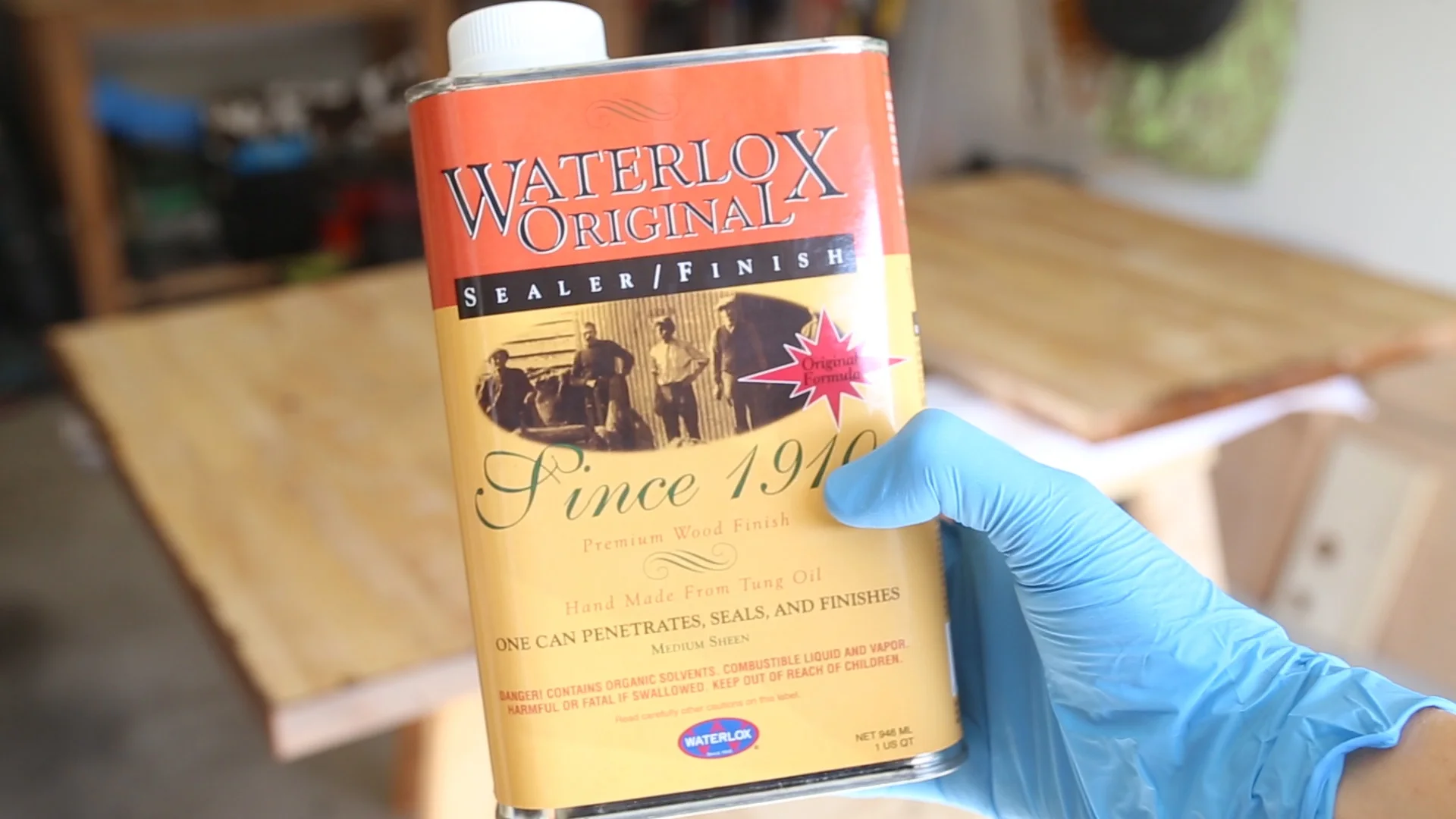 To protect these countertops (especially against water and moisture), I chose to seal them with several applications of Waterlox.