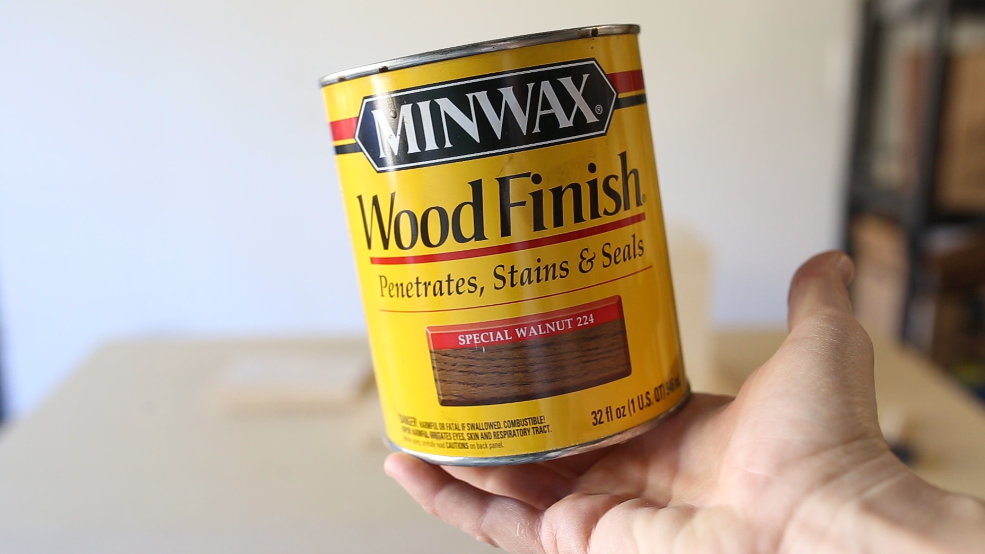 And then I applied a walnut stain