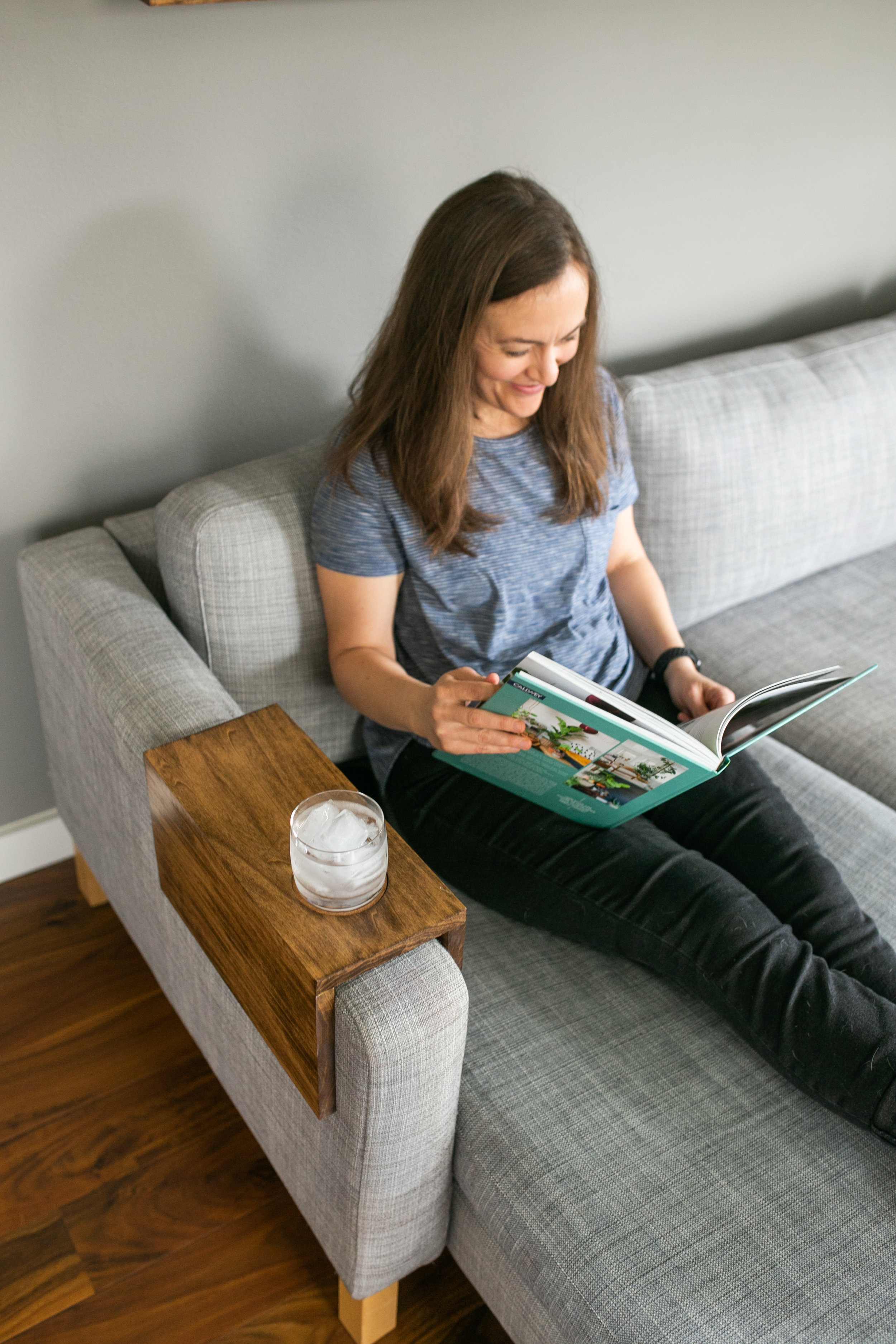 Wooden Sofa Sleeve with Cup Holder - A Beautiful Mess