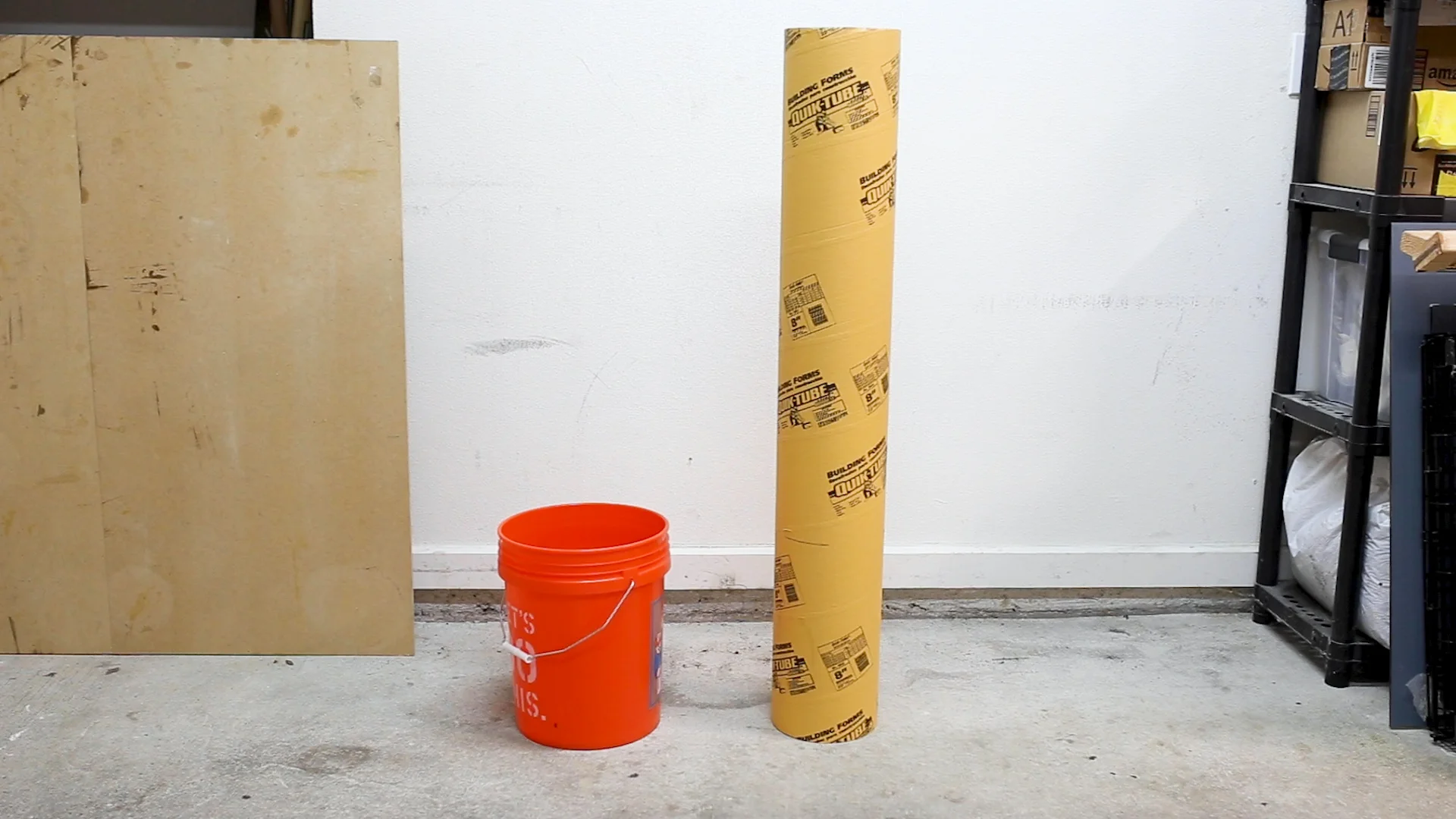 For the concrete form, I used a 5 gallon bucket and a Concrete Form Tube