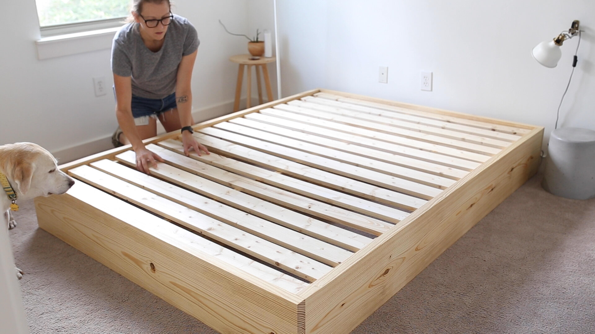 How To Build An Easy Bed Platform, How To Make A Platform Queen Bed Frame