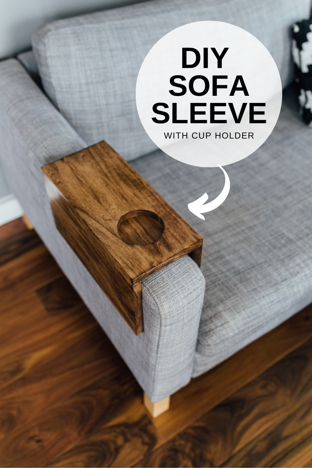DIY Sofa Sleeve with Cupholder