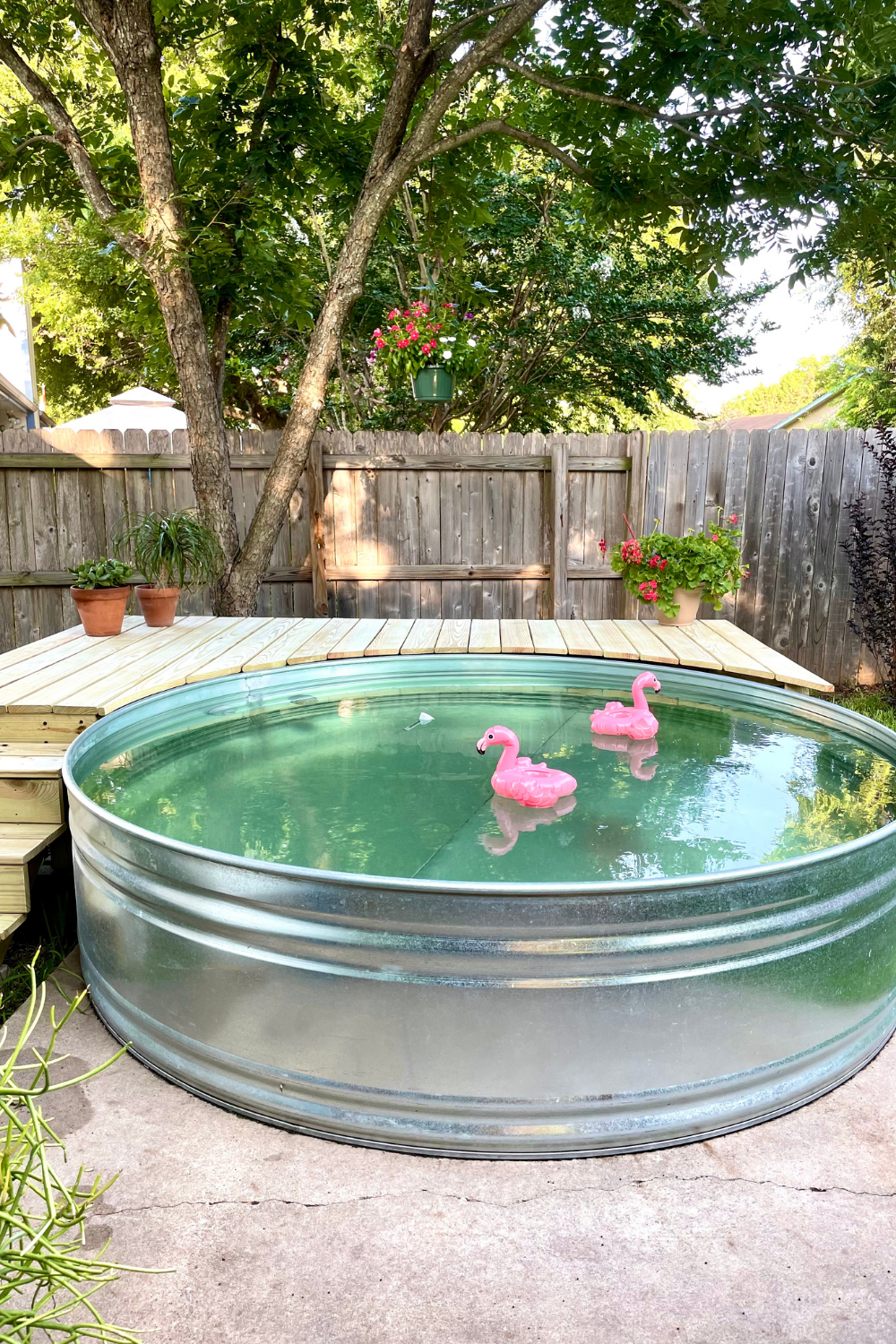 DIY Stock Tank Pool DECK
