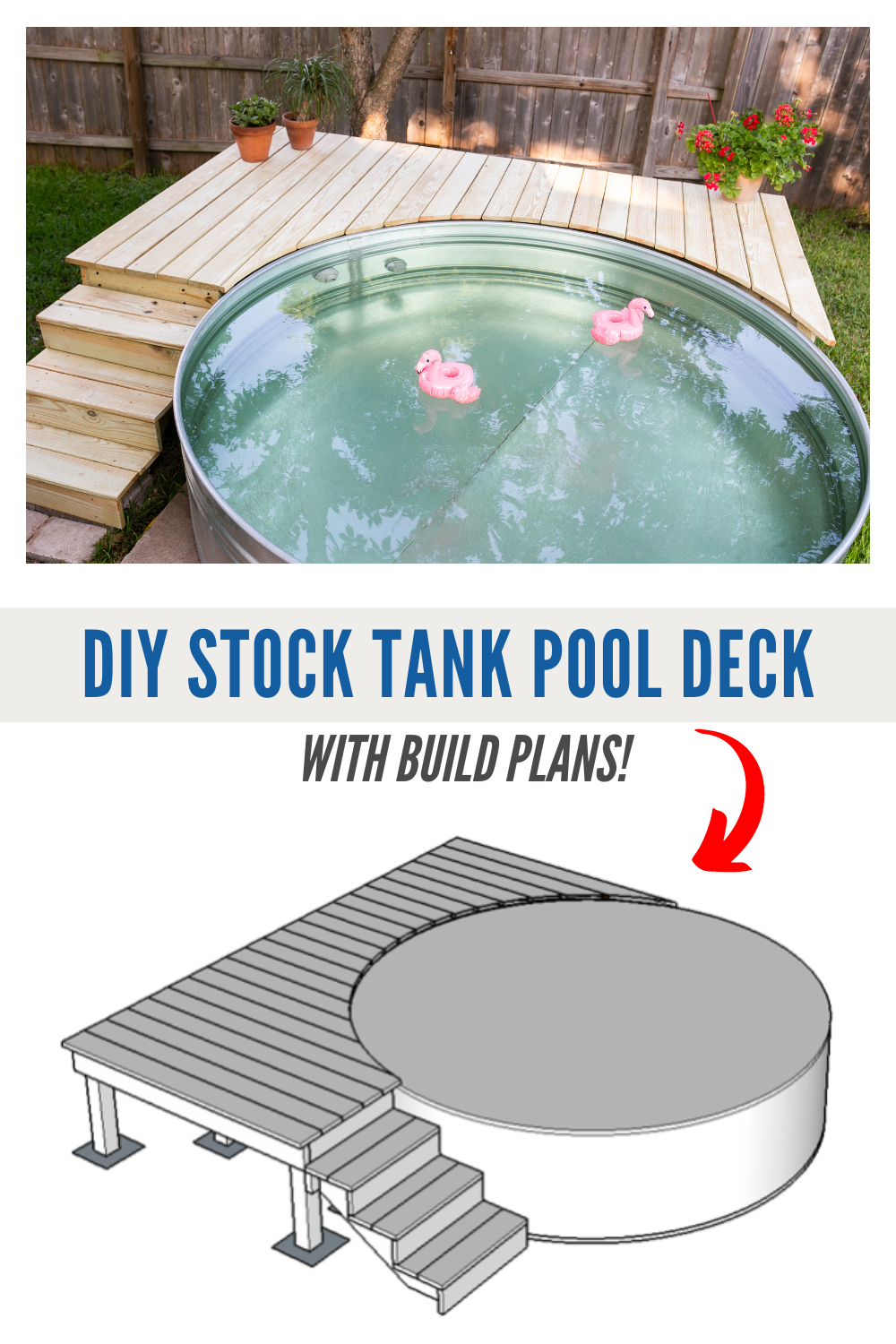DIY Stock Tank Pool DECK
